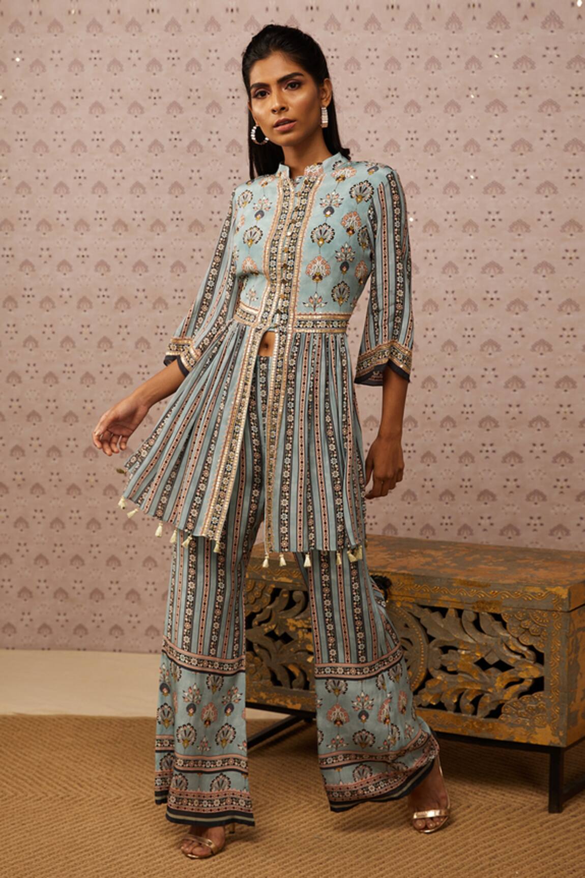 Soup By Sougat Paul Sarouk Print Kurta & Palazzo Set 