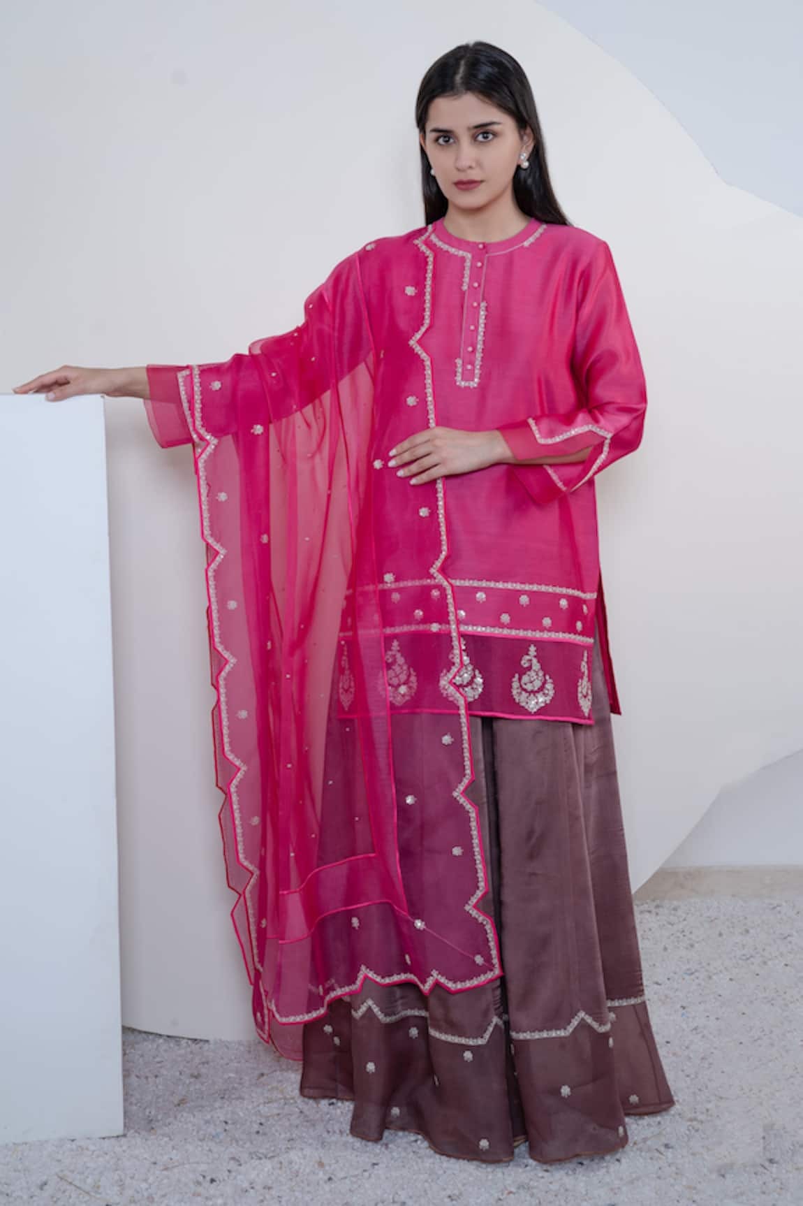 Sravanti Chanderi Kurta Set