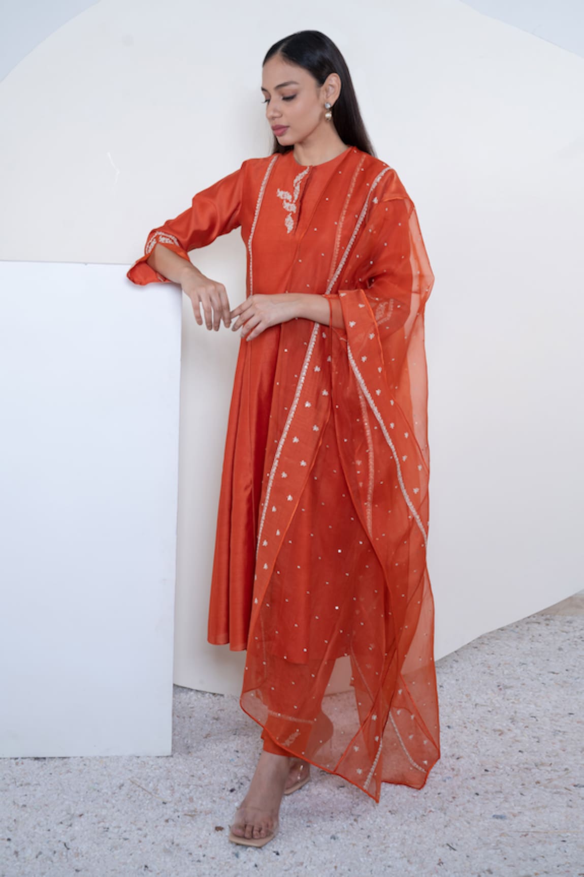 Sravanti Chanderi Kurta Set