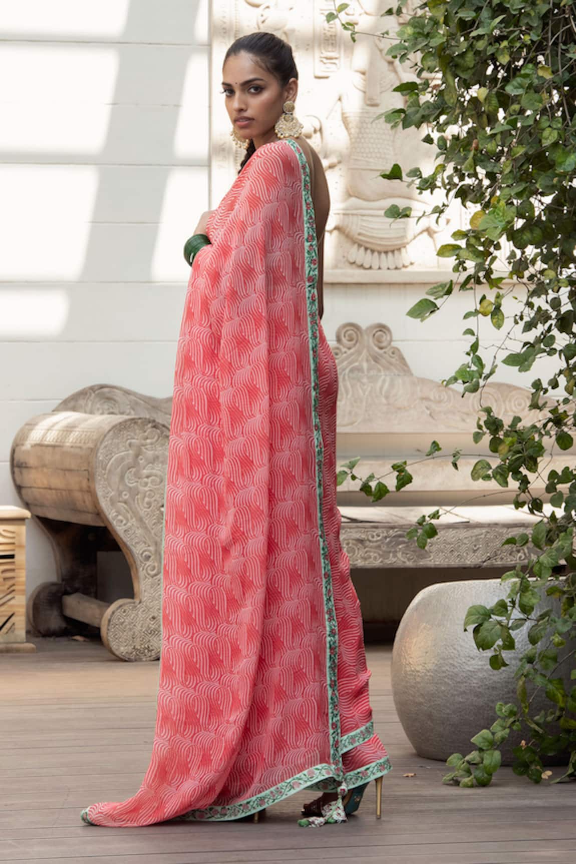 Nikasha Printed Saree with Blouse 