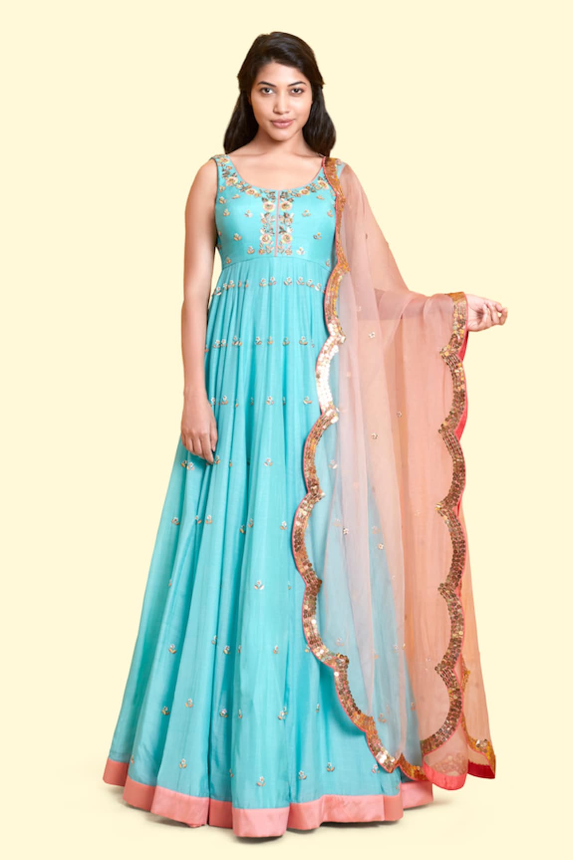 Salian By Anushree  Embroidered Anarkali with Dupatta