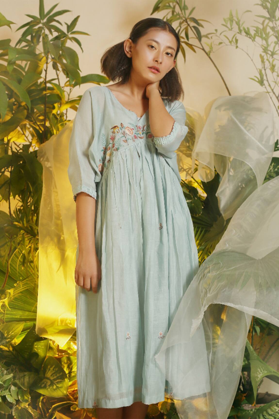 Chokhi Chorri Chanderi Midi Dress