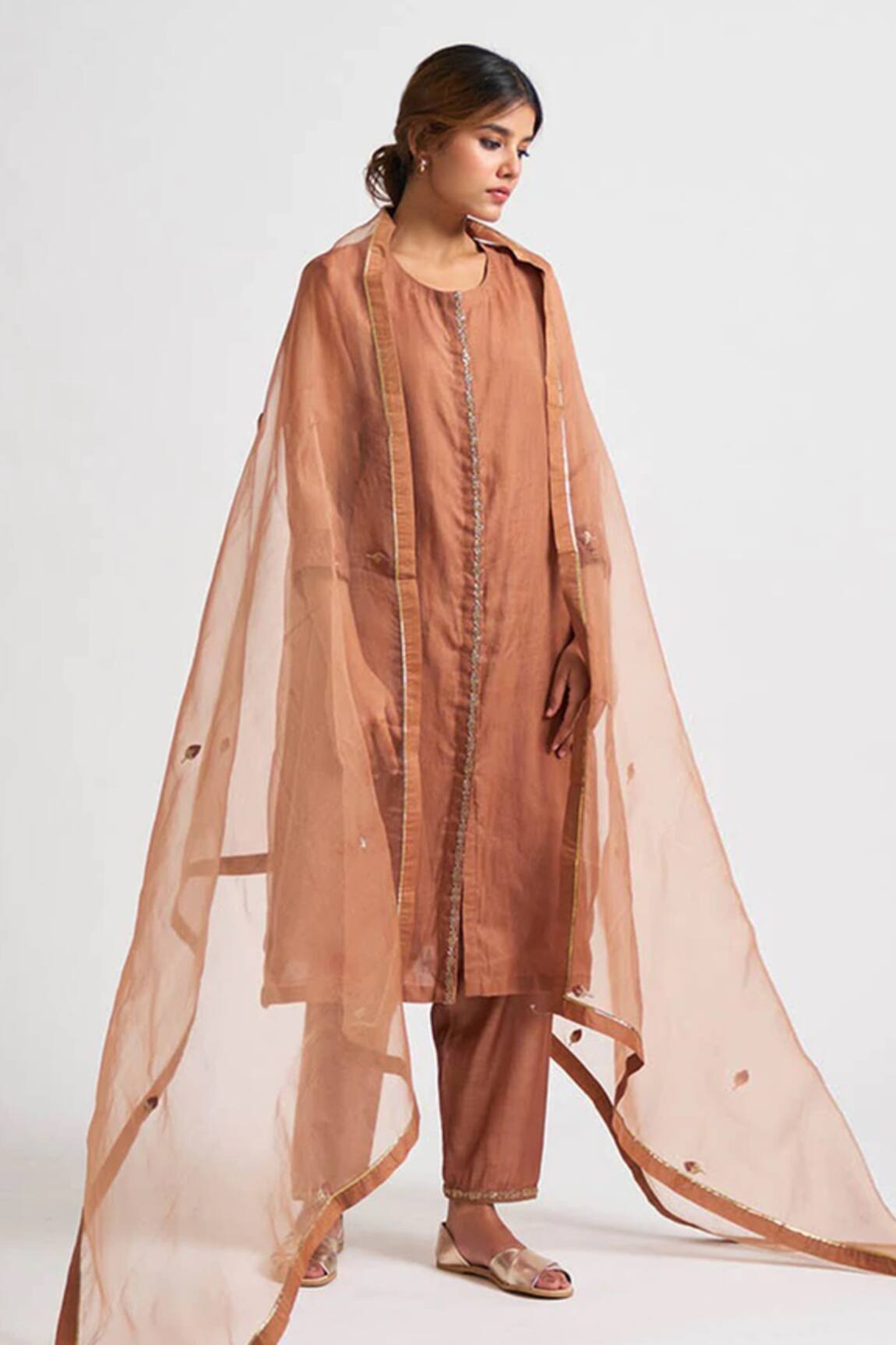 Dot Organza Kurta Set