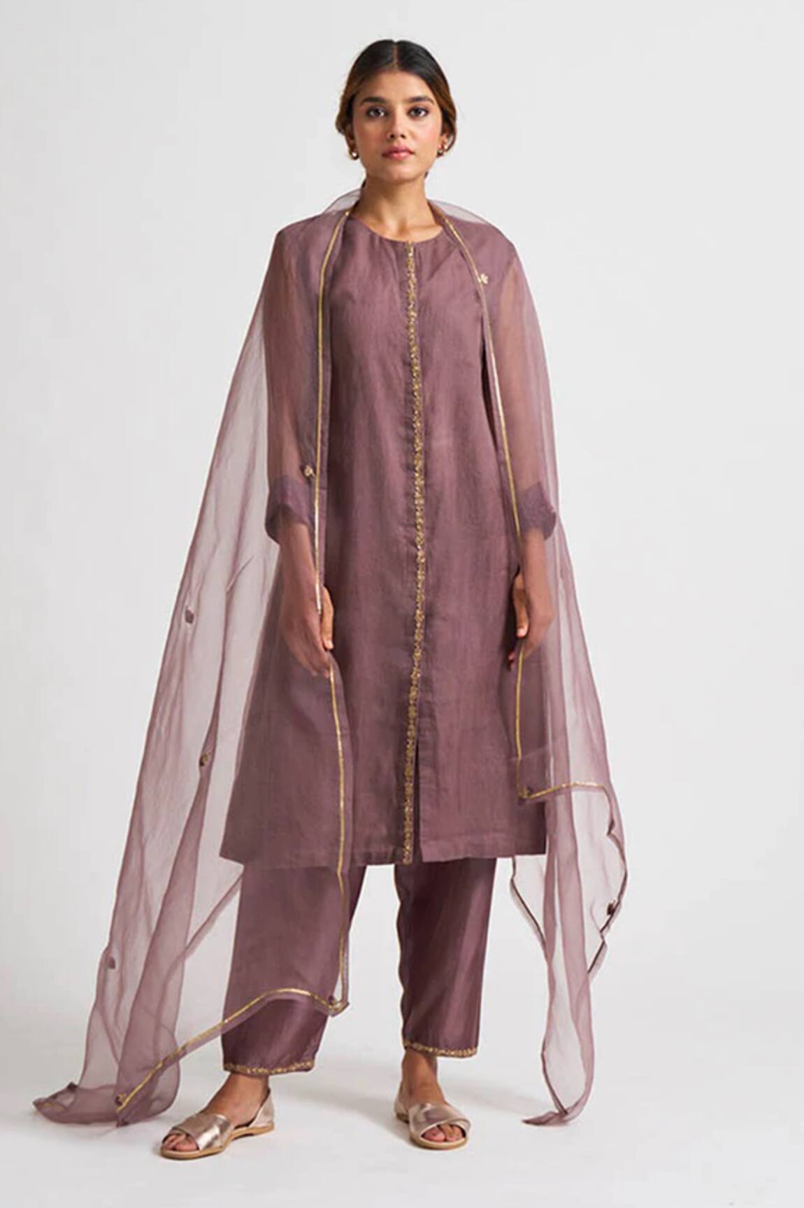 Dot Organza Kurta Set