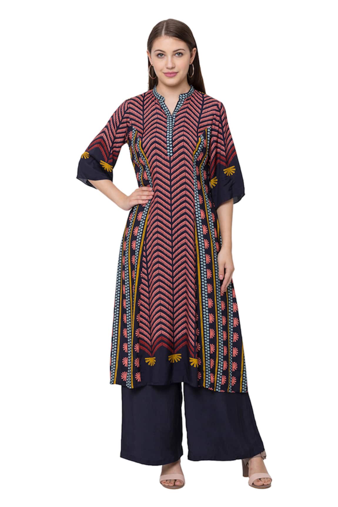 So US By Sougatpaul Printed Kurta & Palazzo Set 