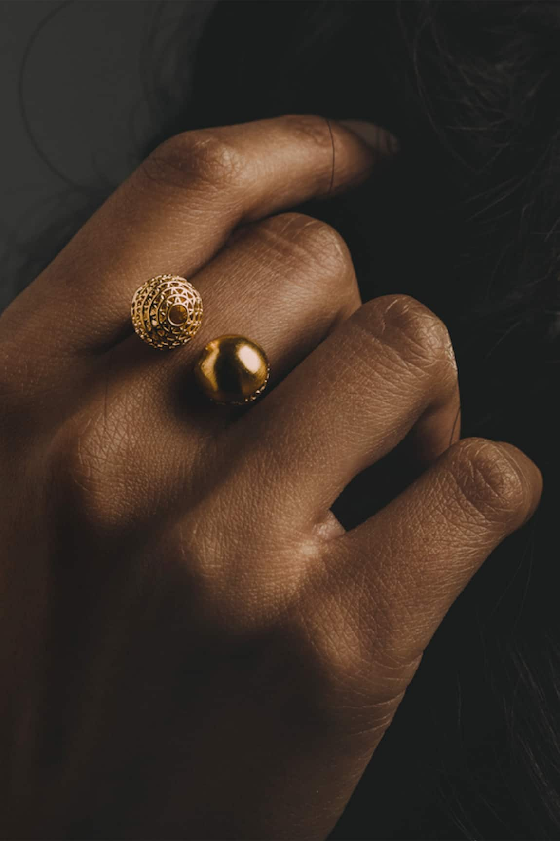 The Slow Studio Handcrafted Piccadilly Ball Ring