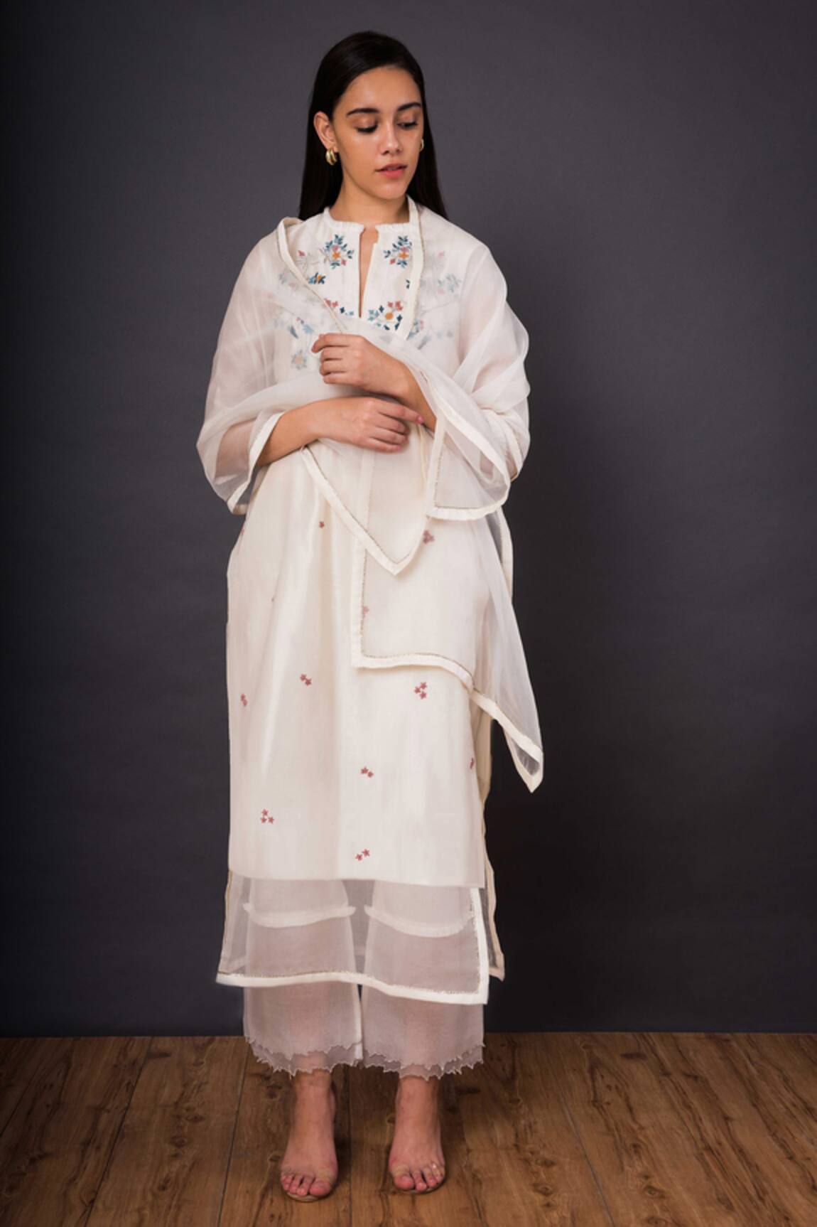 Shikha Mehta Chanderi Kurta Set