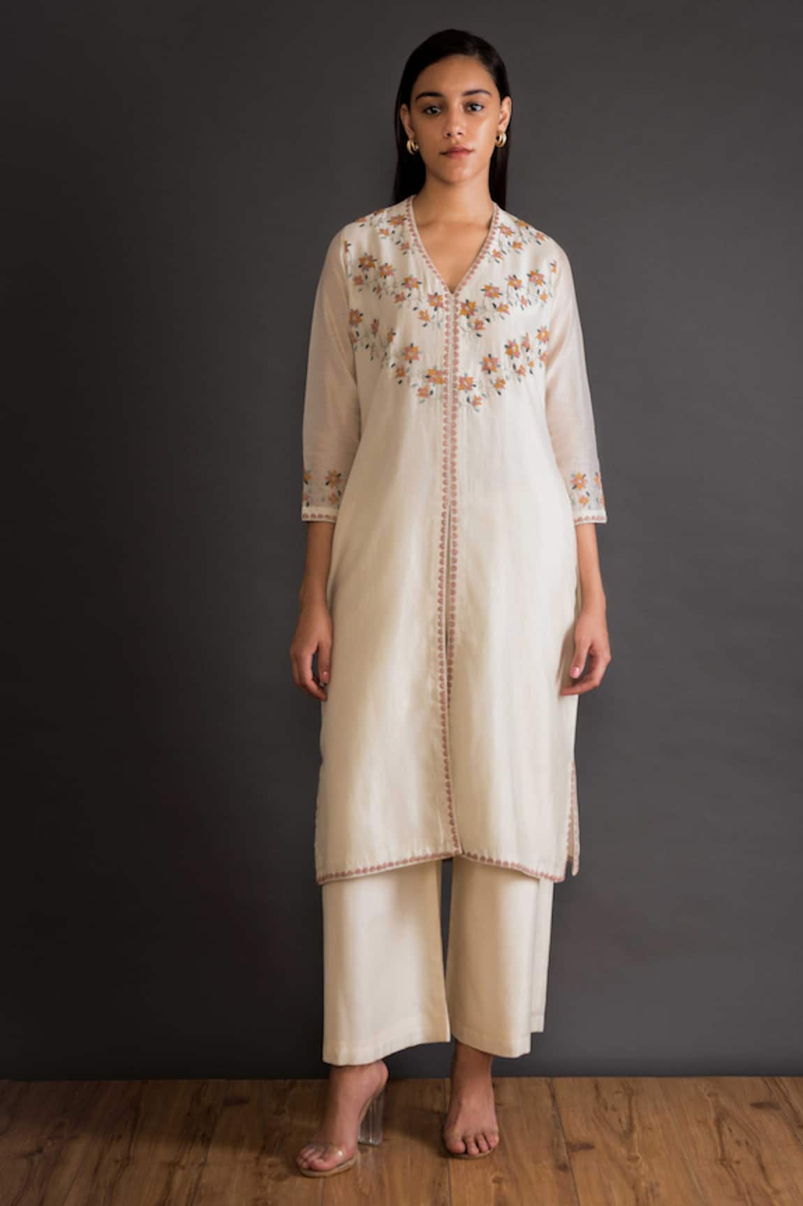 Shikha Mehta Chanderi Kurta & Pant Set