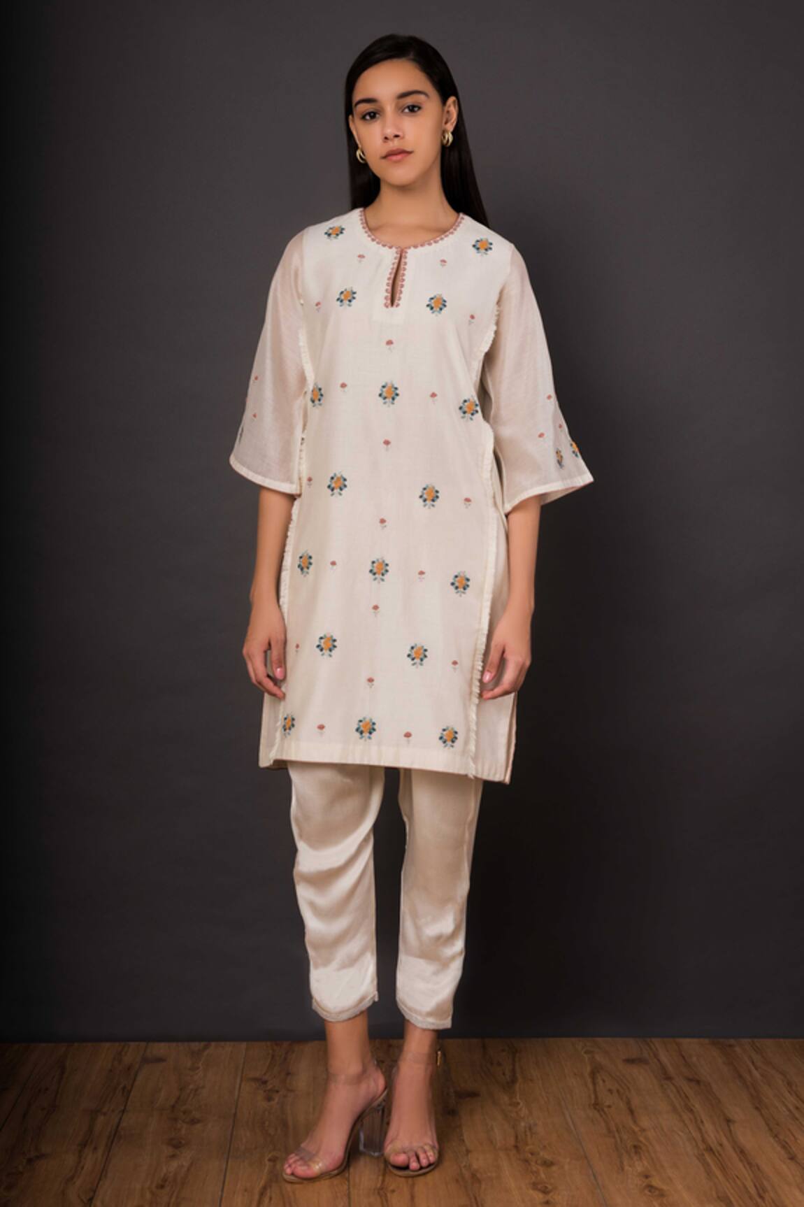Shikha Mehta Chanderi Kurta & Pant Set