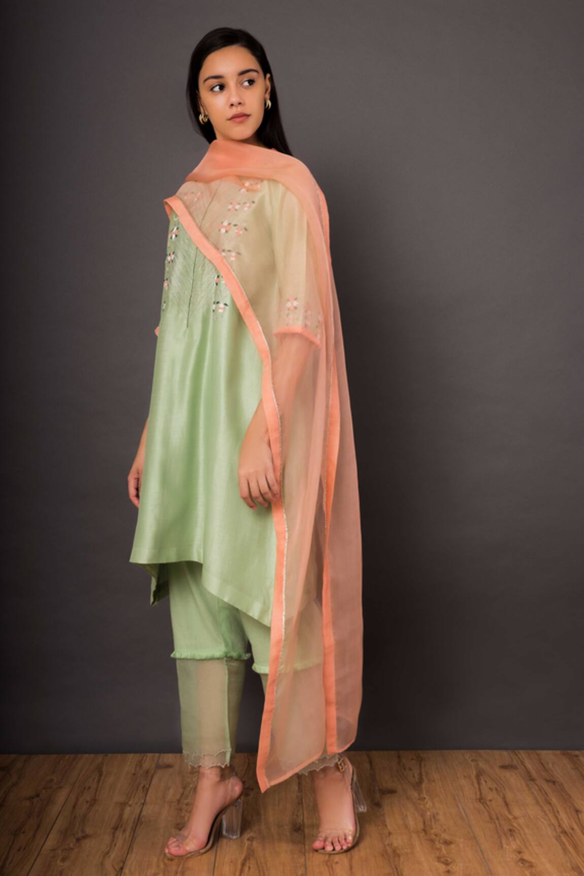 Shikha Mehta Chanderi Kurta Set