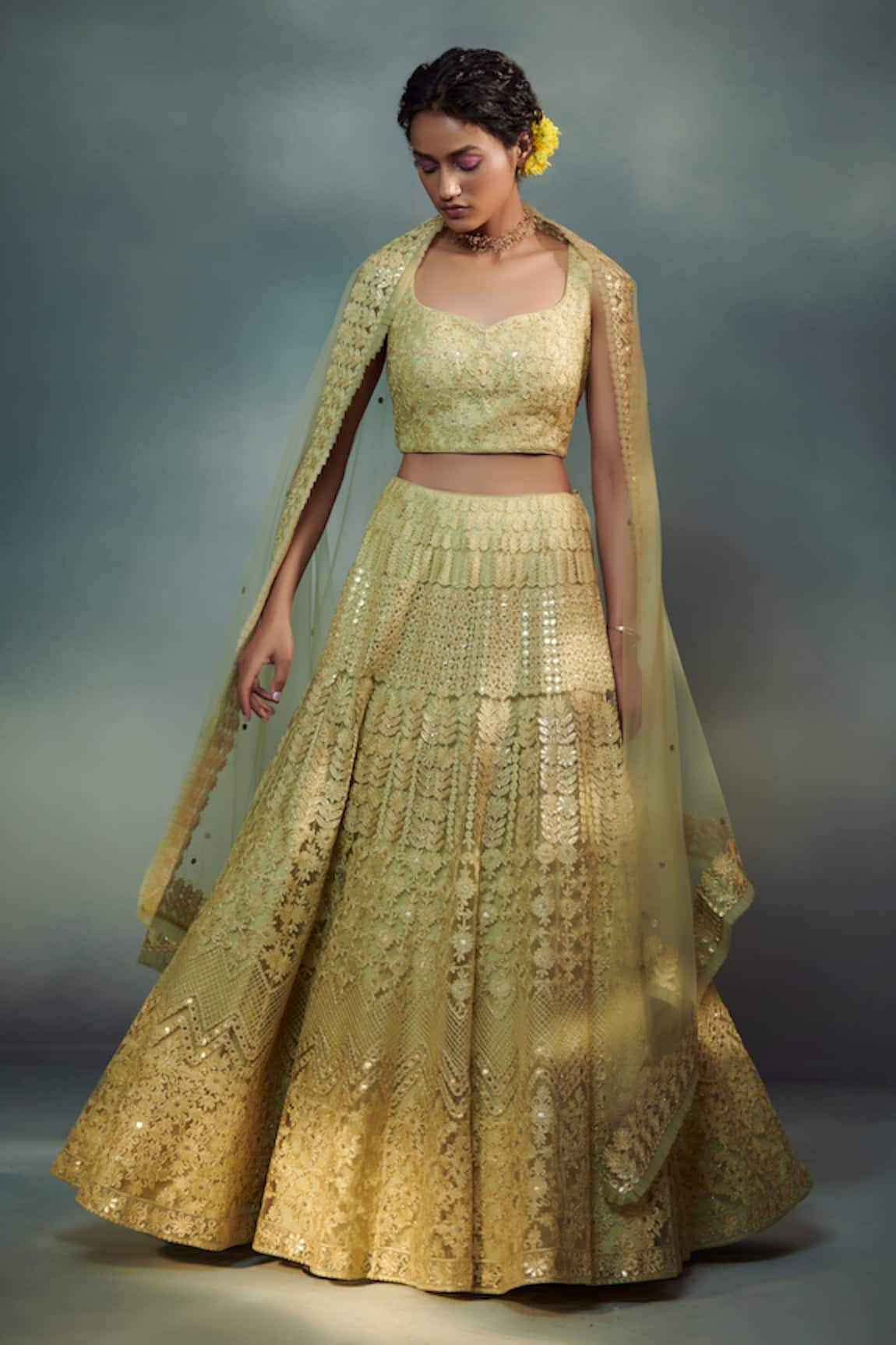 SUHINO Embroidered Bridal Lehenga Set 