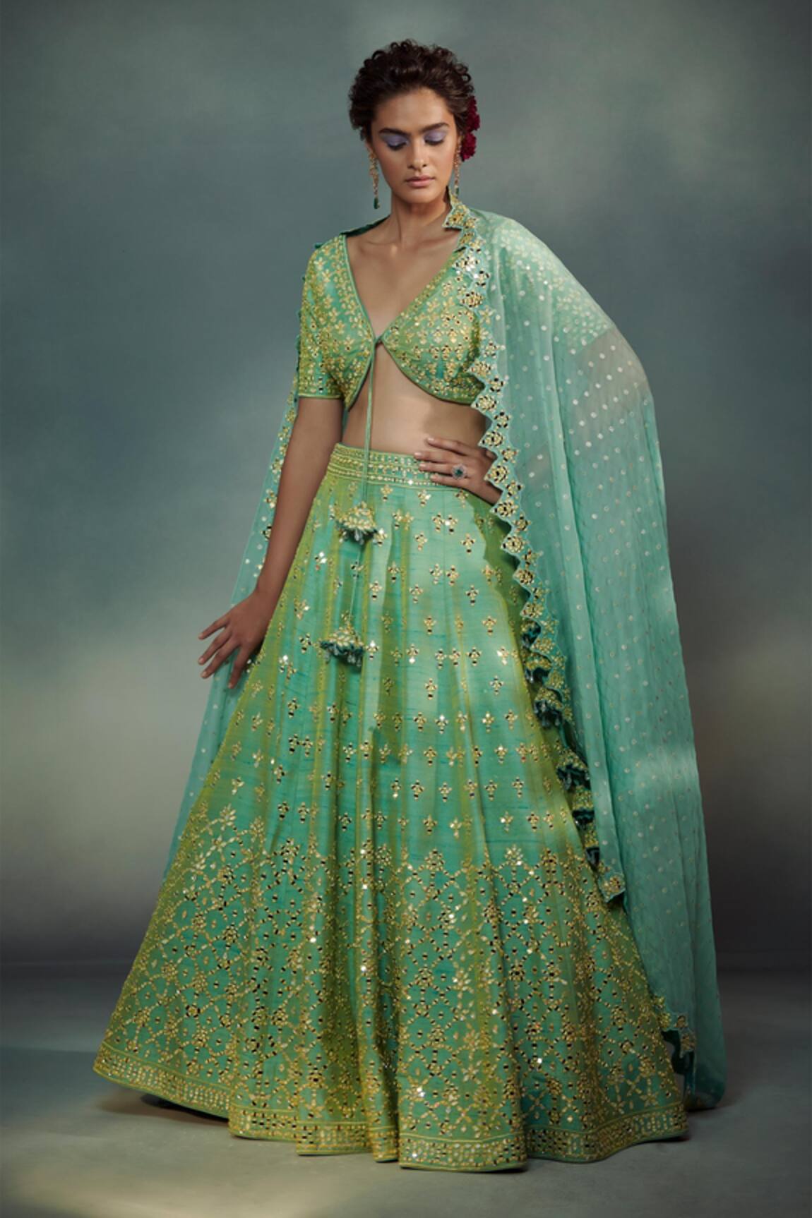 SUHINO Embroidered Bridal Lehenga Set