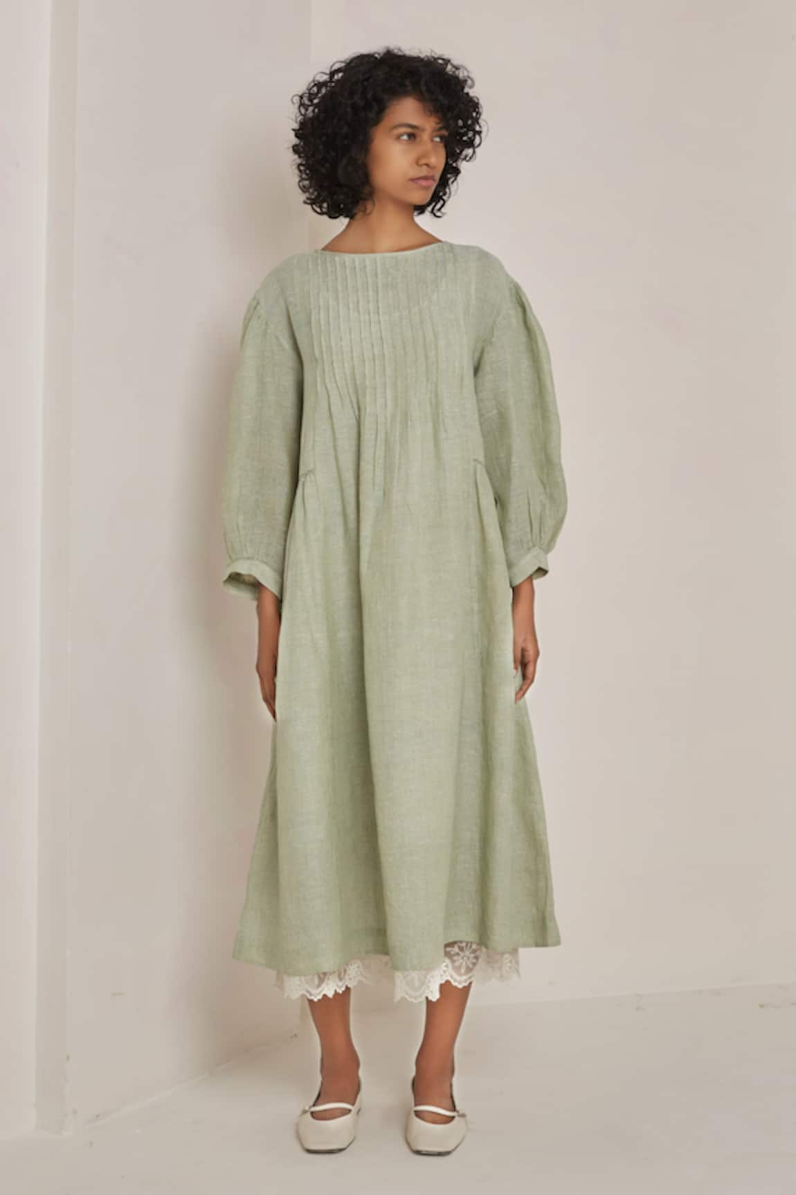 Eka Printed Linen Dress