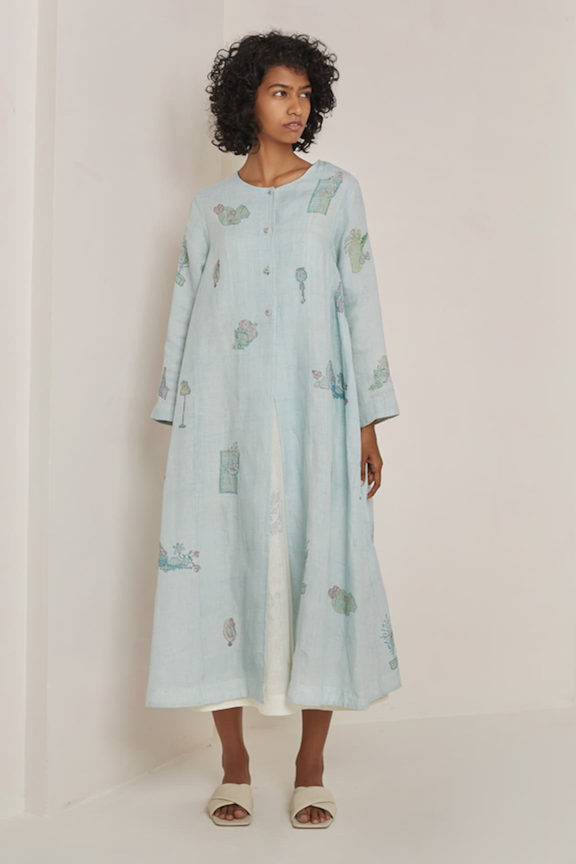 Eka Printed Linen Dress