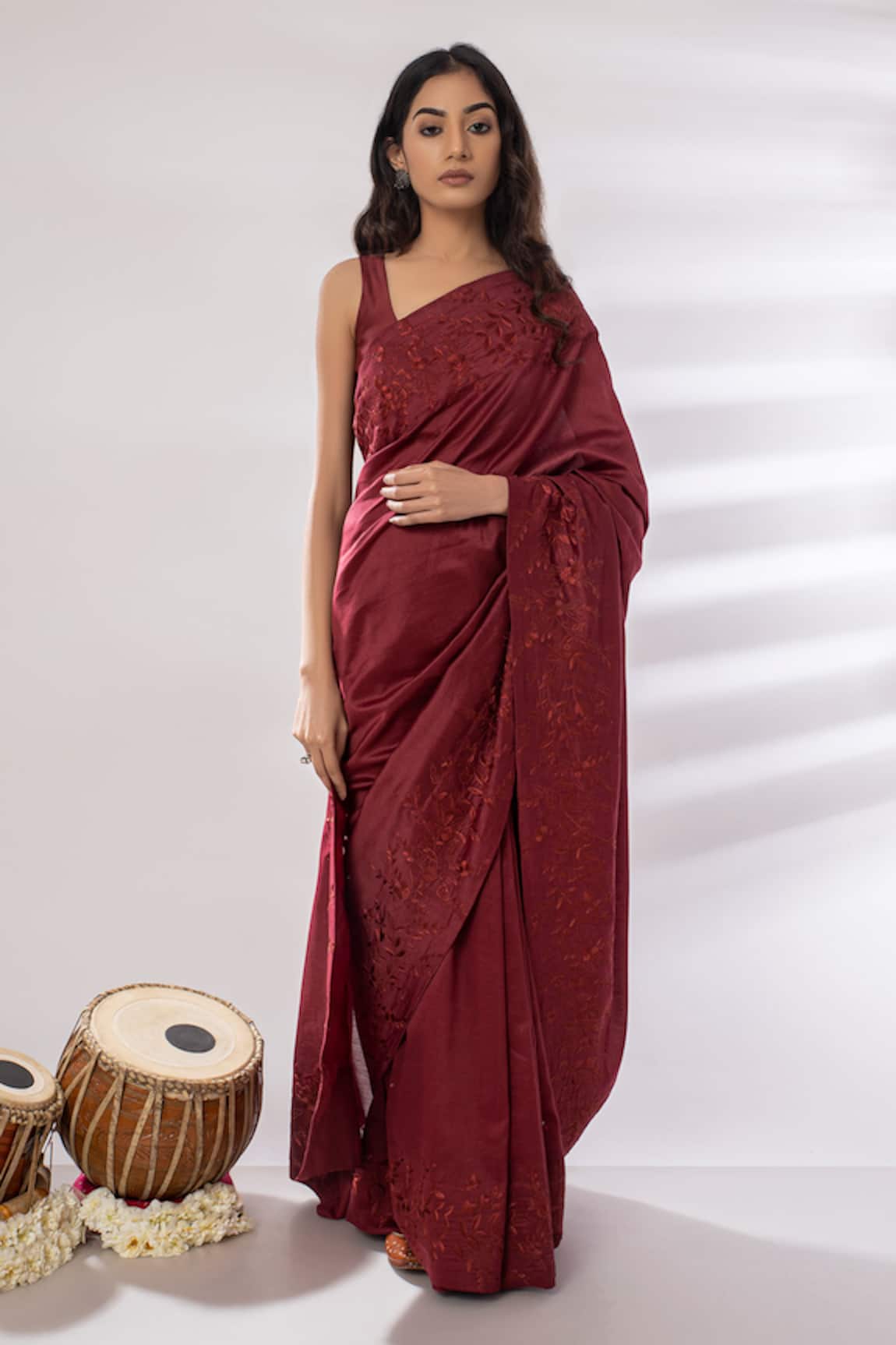 Rashi Jain Chanderi Embroidered Saree with Blouse