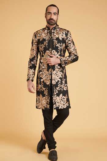 Siddartha Tytler Floral Embroidered Sherwani