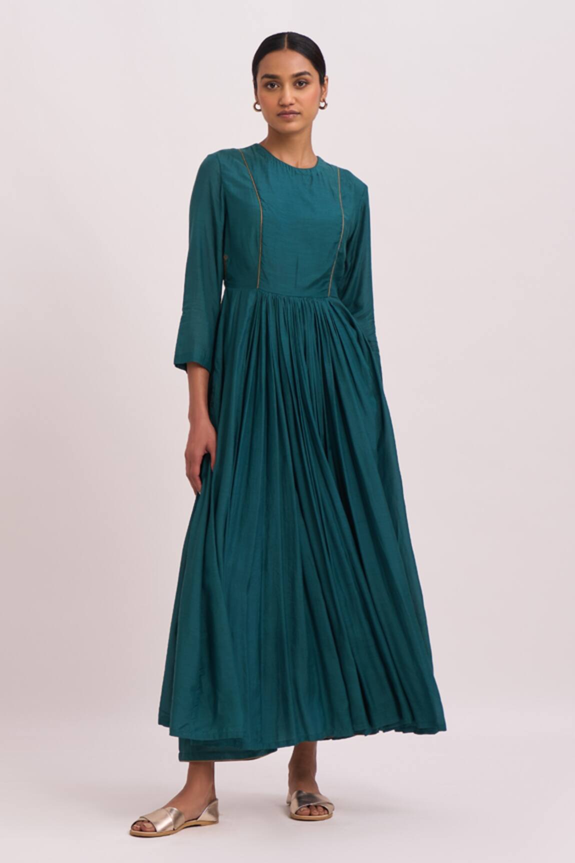 Dot Embroidered Kurta & Pant Set