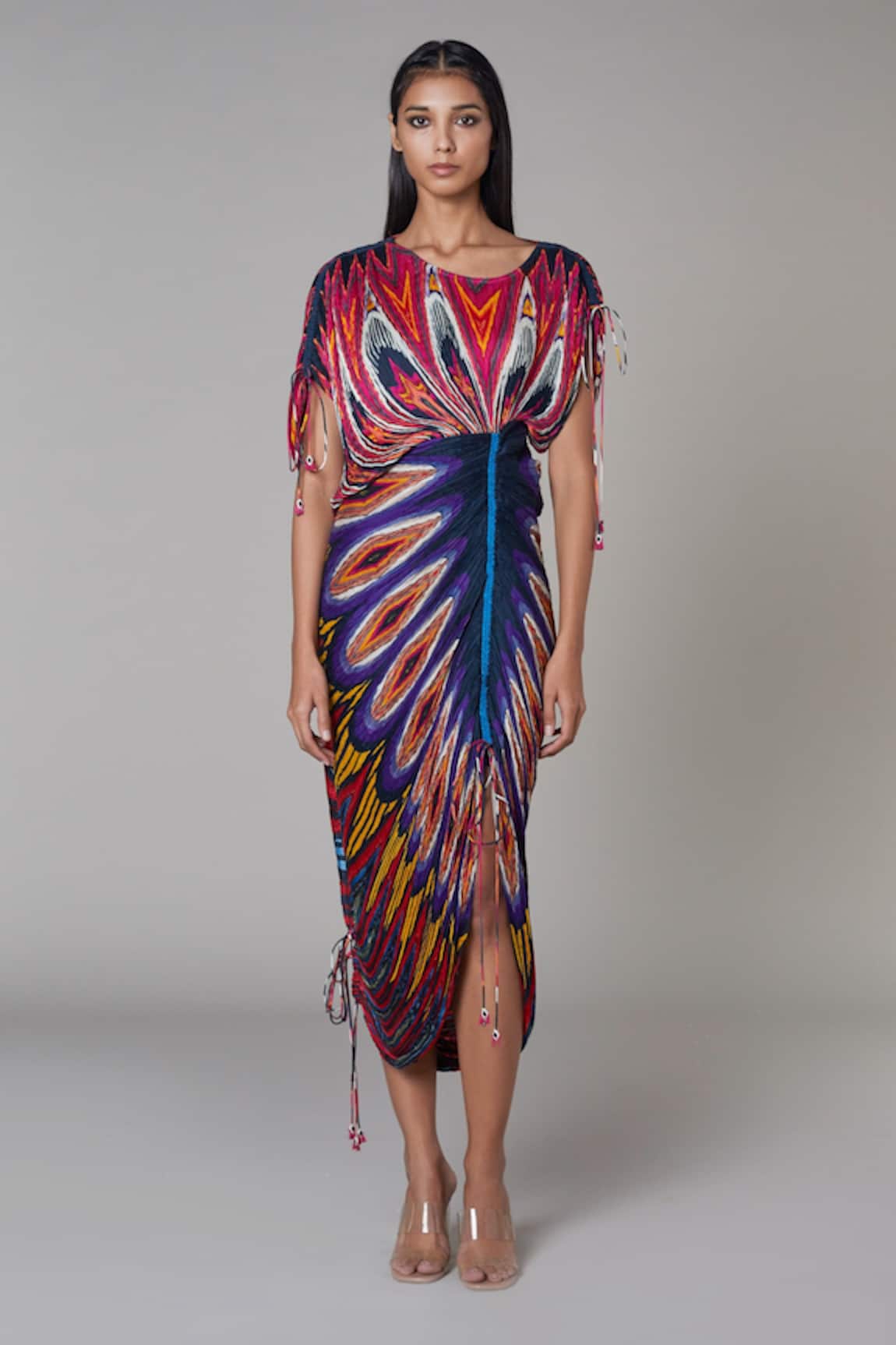 Saaksha & Kinni Pleated Abstract Print Dress