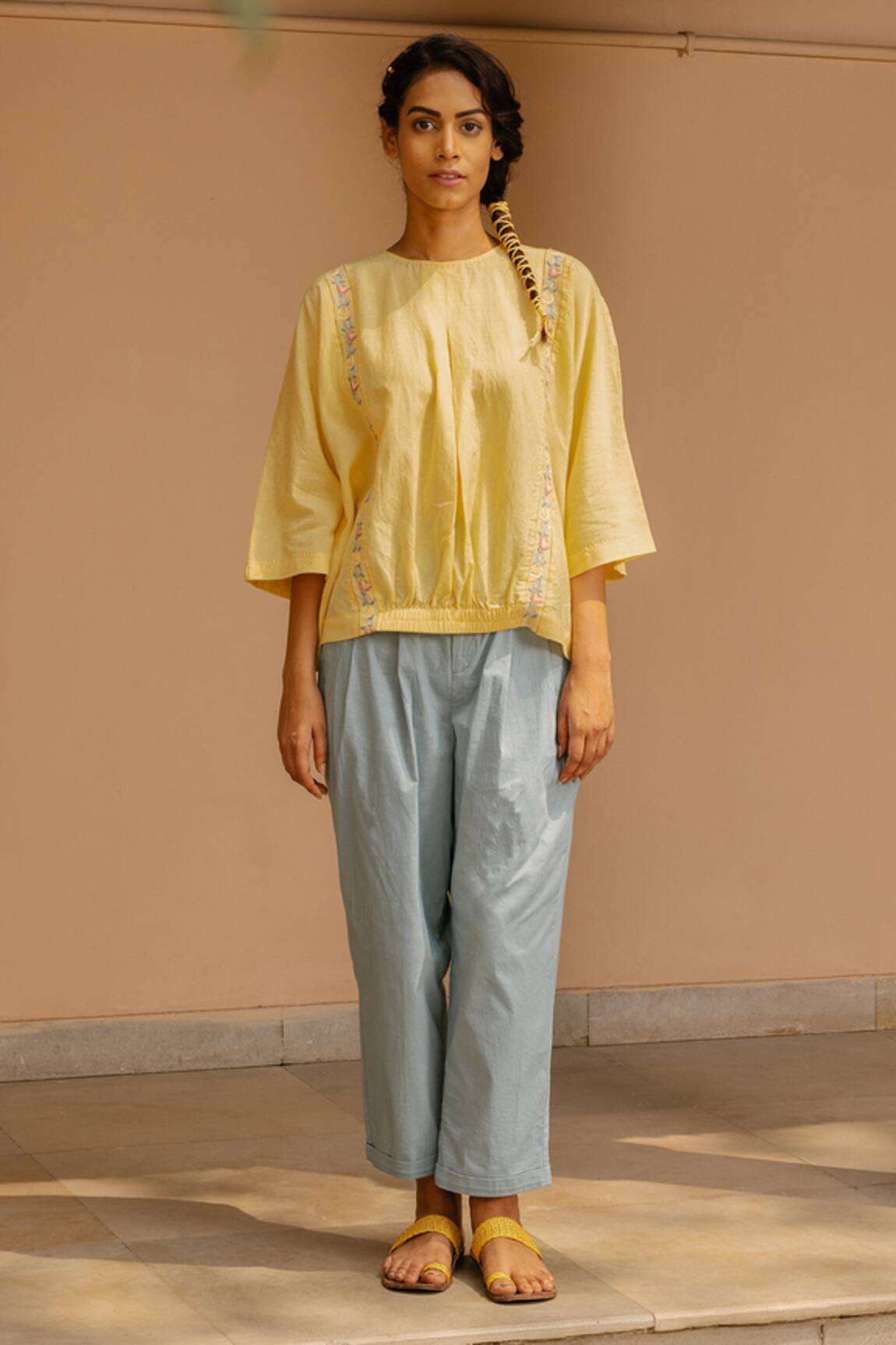 Ayaka Organic Cotton Panelled Top 