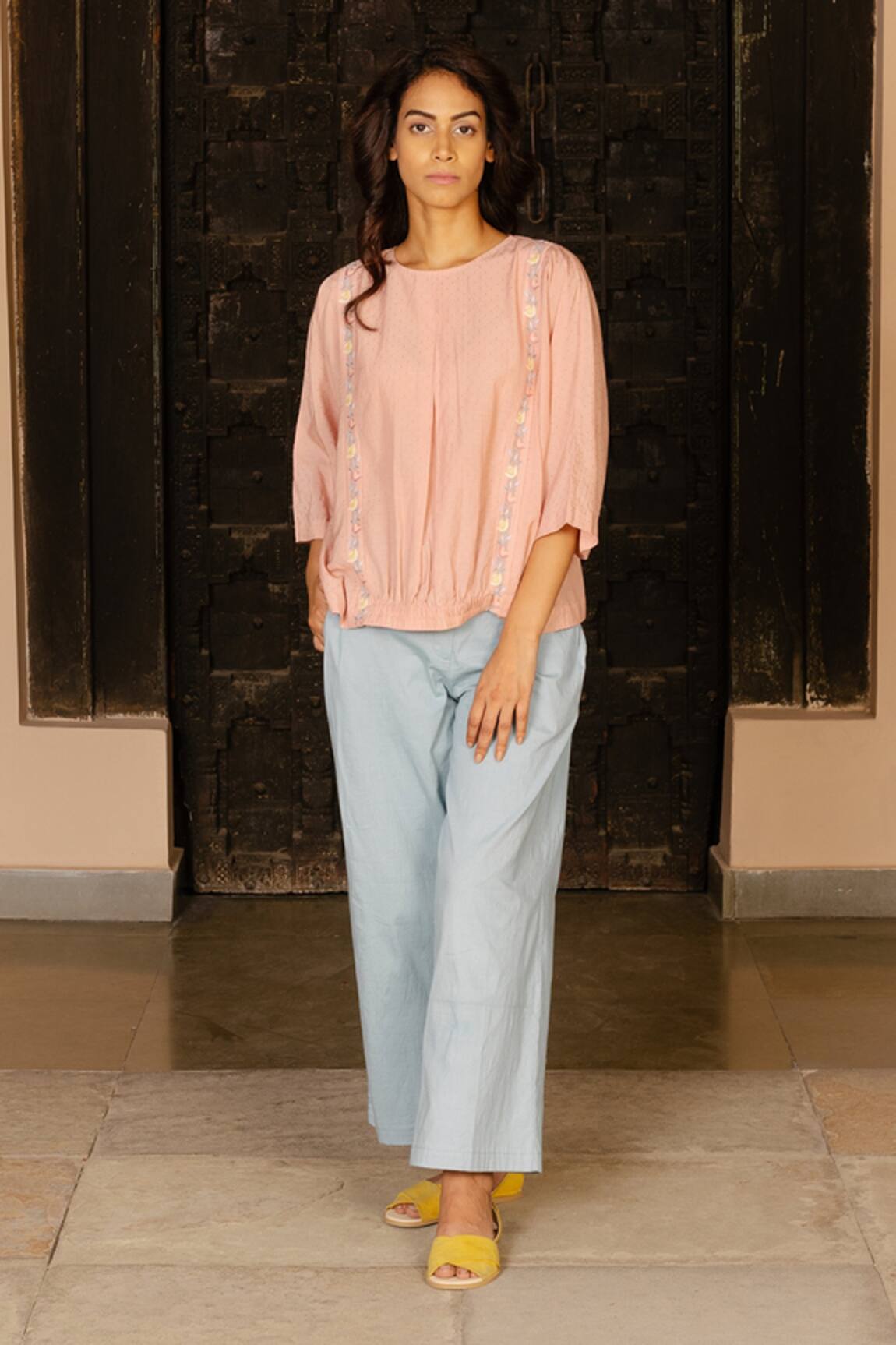 Ayaka Organic Cotton Panelled Top 