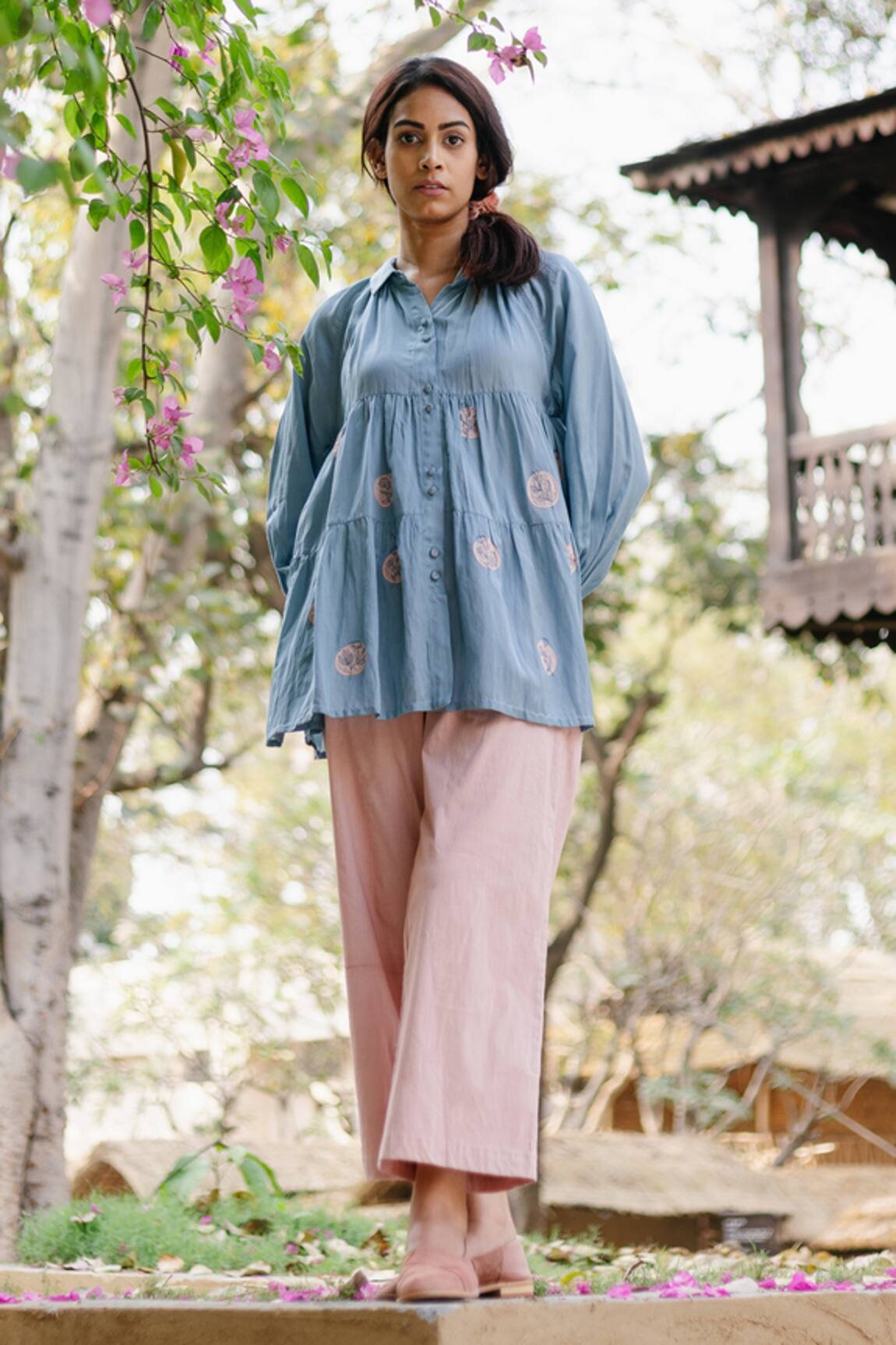 Ayaka Organic Cotton Patchwork Shirt 