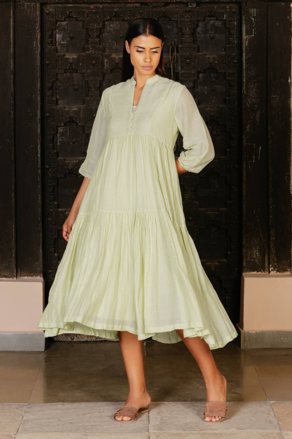 Ayaka Cotton Chanderi Dress 