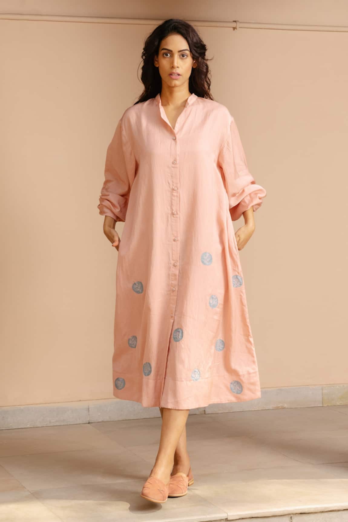 Ayaka Organic Cotton A-Line Patchwork Dress 