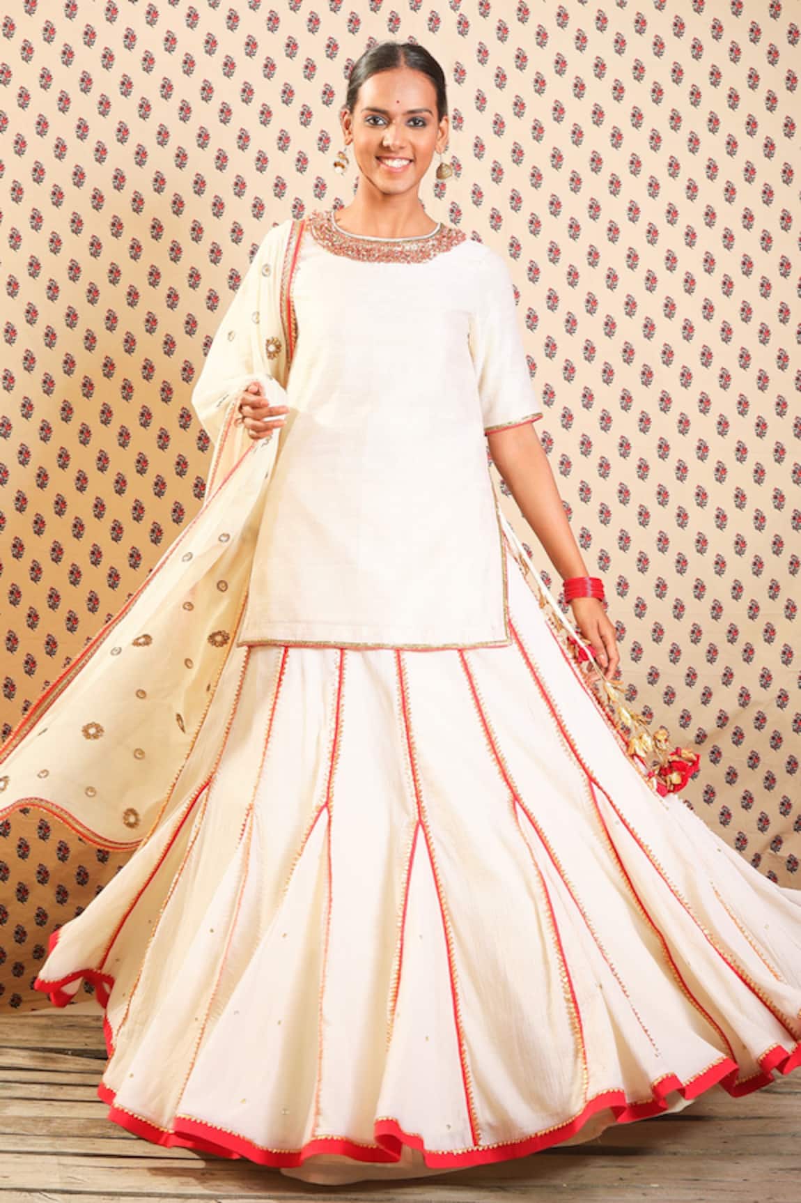 Nikasha Embroidered Godet Lehenga Set 