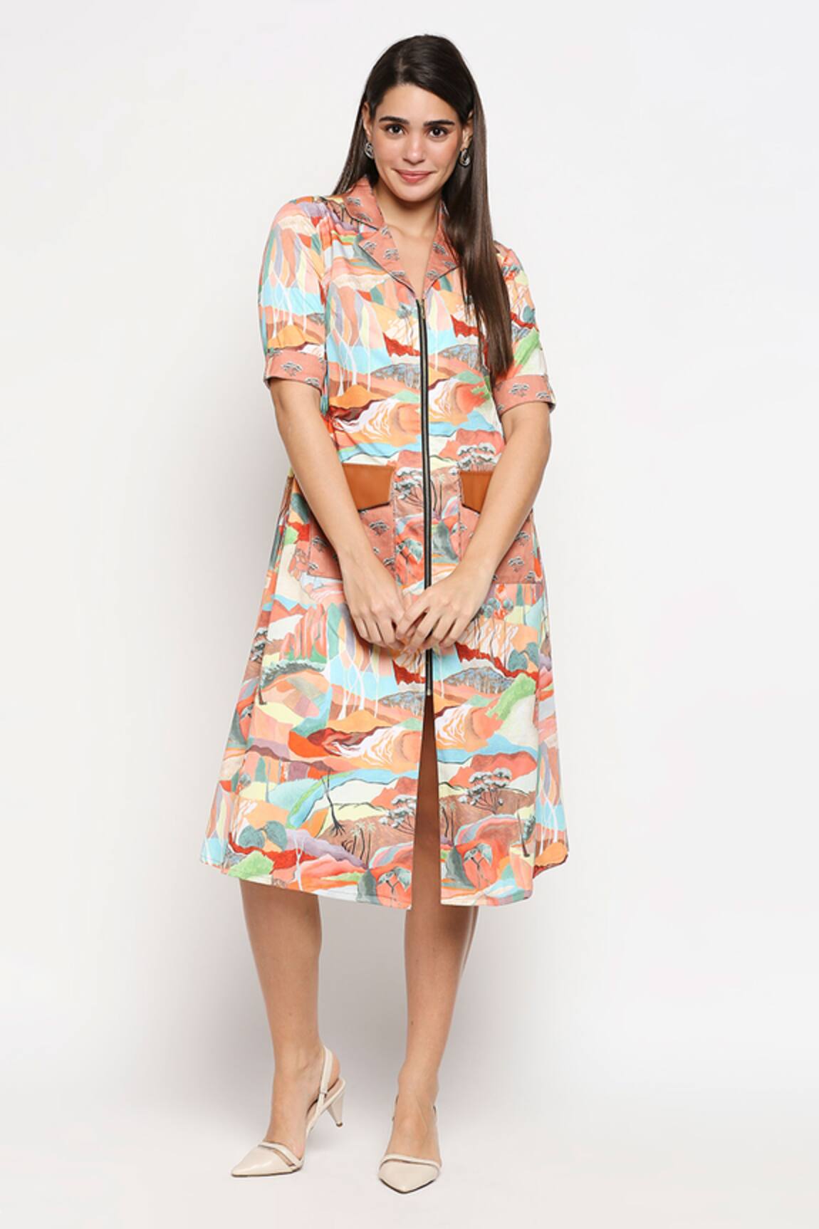 So Us By Sougatpaul Printed Jacket Dress