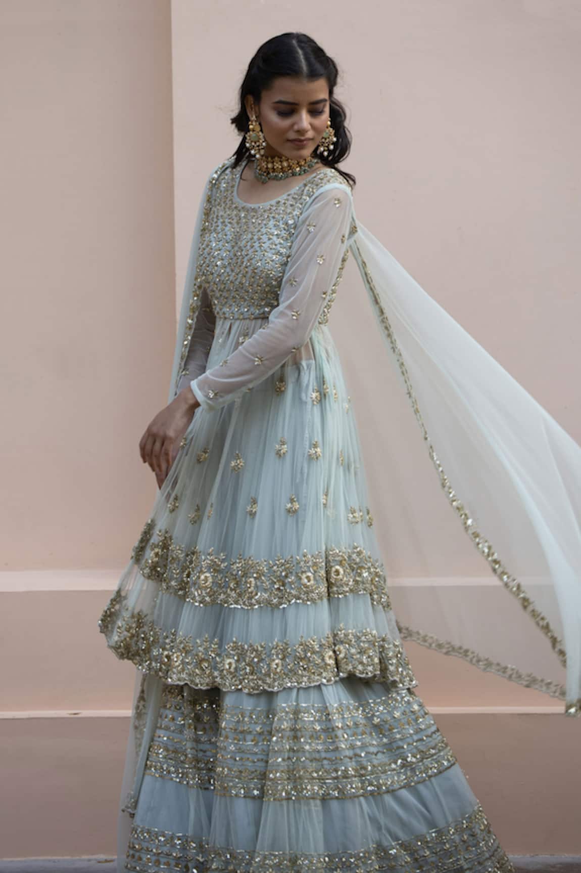 Astha Narang Embellished Kurta Gharara Set