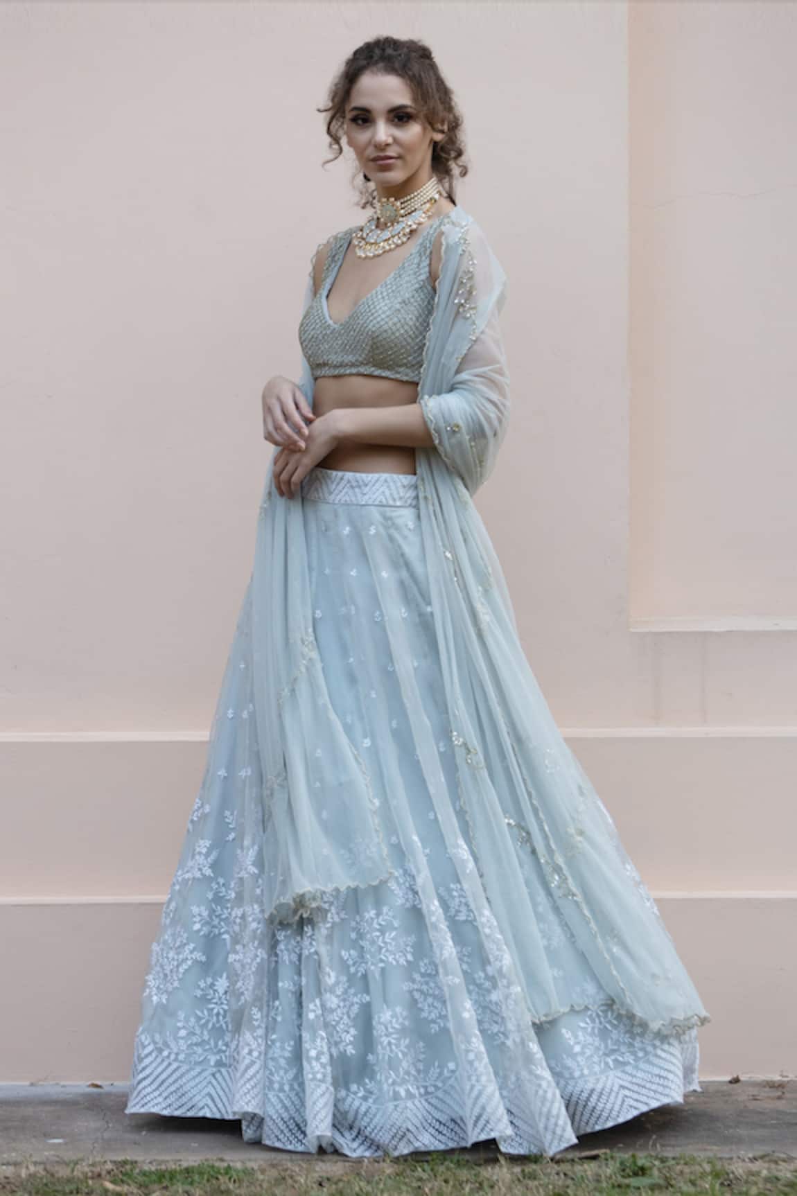 Astha Narang Embroidered Organza Lehenga Set