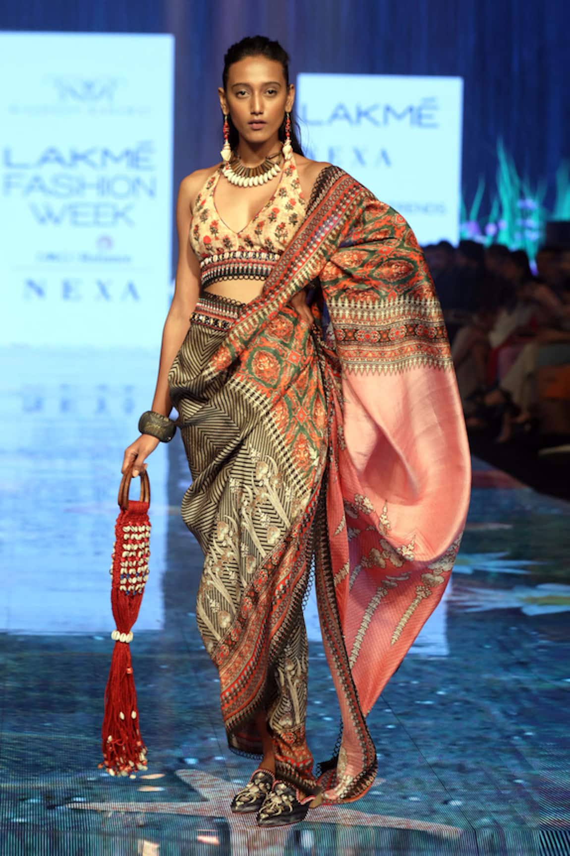 Rajdeep Ranawat Silk Embellished Pre-Draped Saree