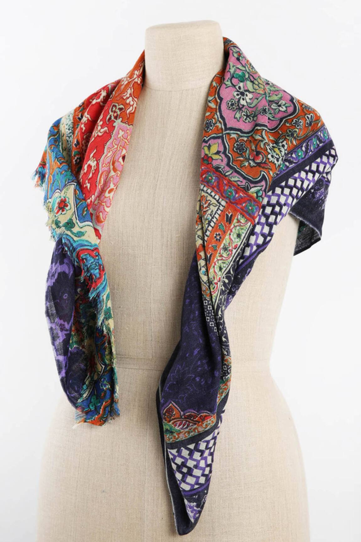 Pashma Silk Cashmere Printed Scarf