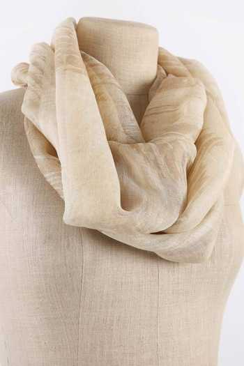Pashma Abstract Motif Silk Cashmere Scarf 