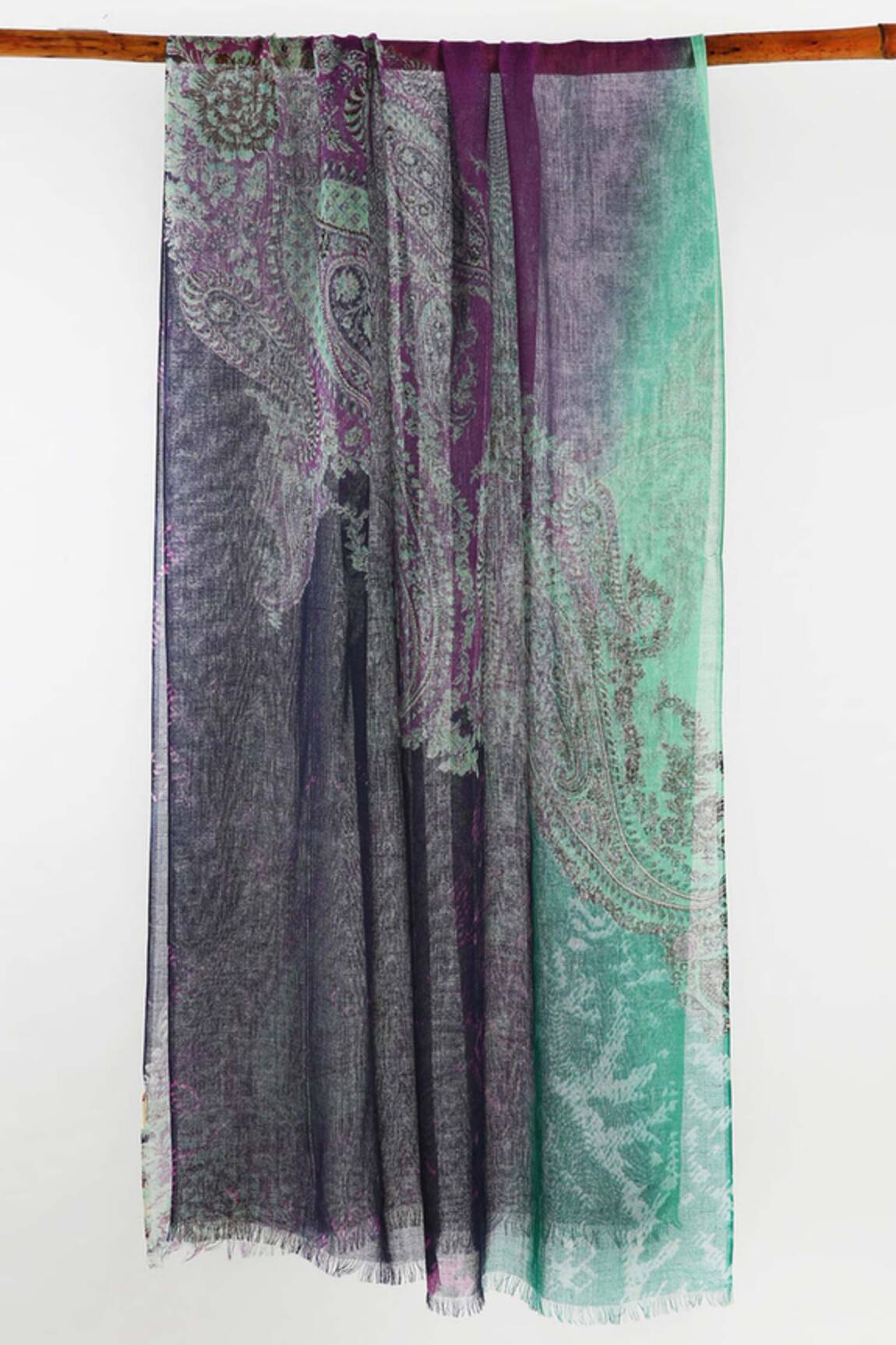 Pashma Silk Cashmere Printed Scarf