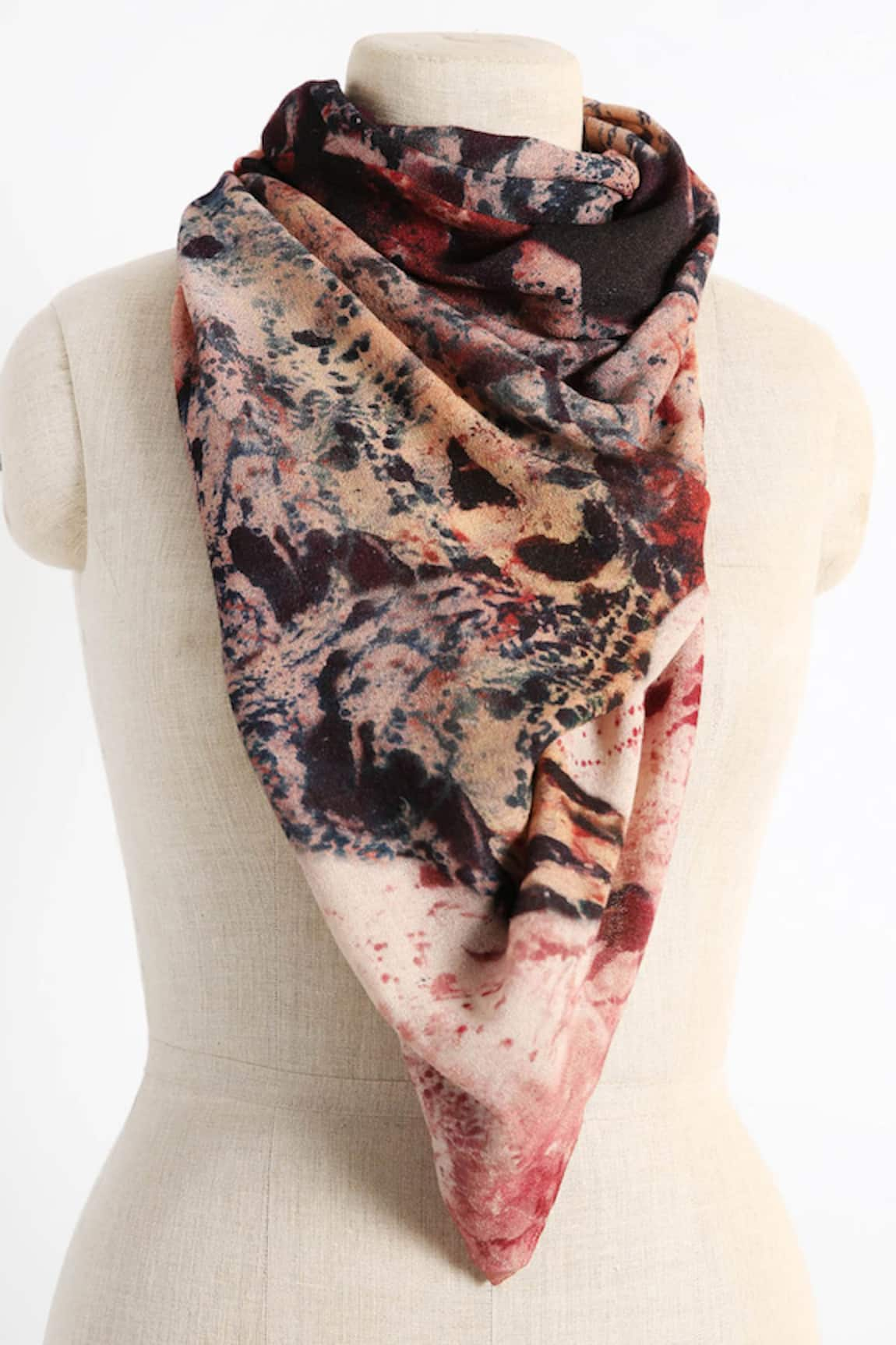 Pashma Silk Cashmere Printed Scarf