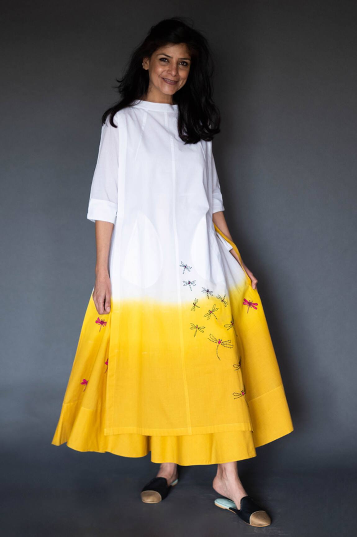 Taika By Poonam Bhagat Embroidered Dress with Inner Dress