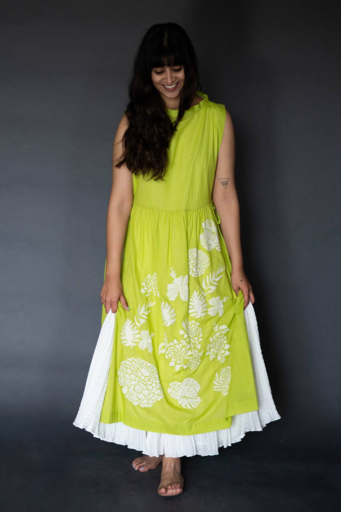 Taika By Poonam Bhagat Embroidered Dress with Inner Dress