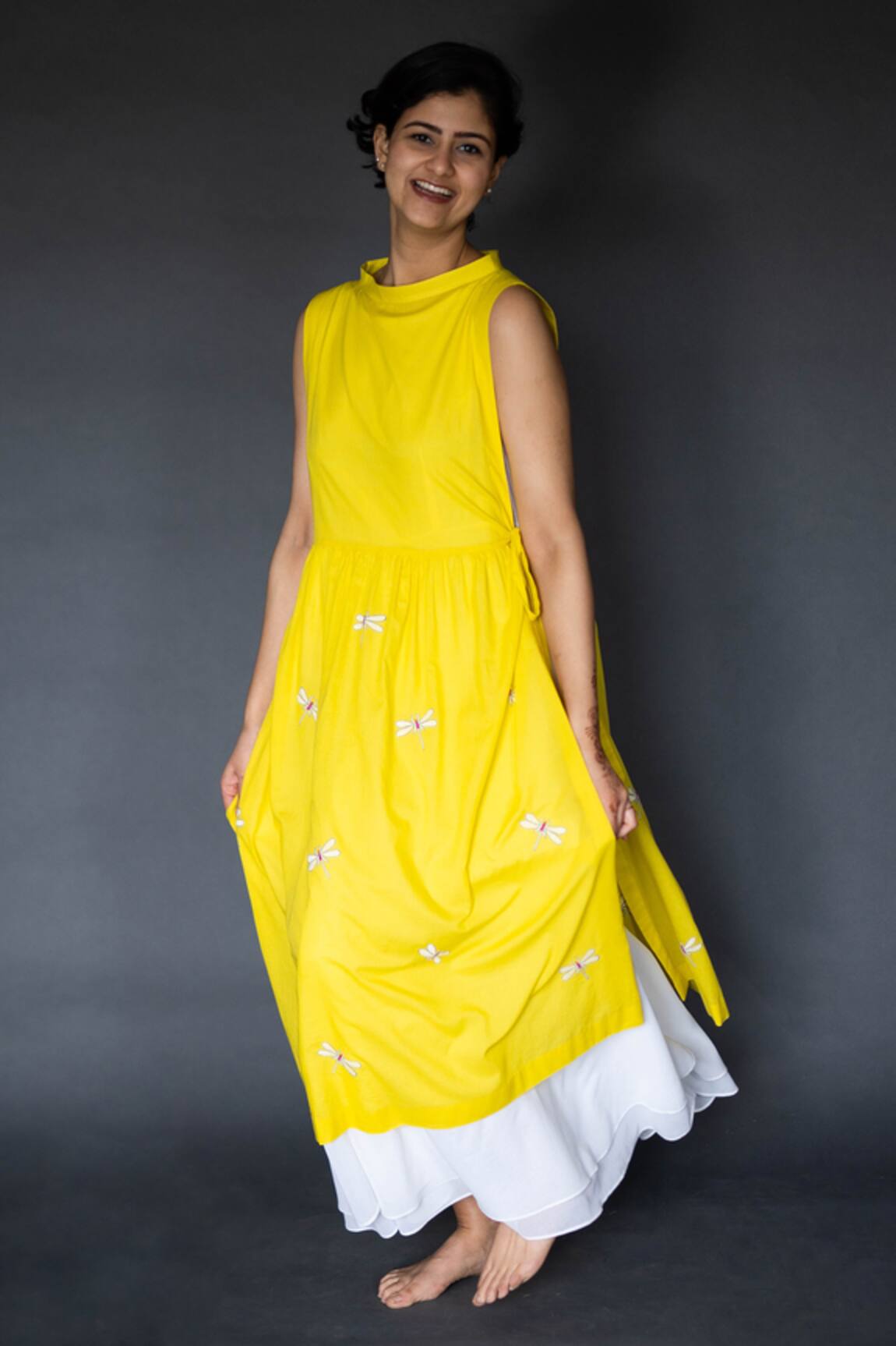 Taika By Poonam Bhagat Embroidered Dress with Inner Dress