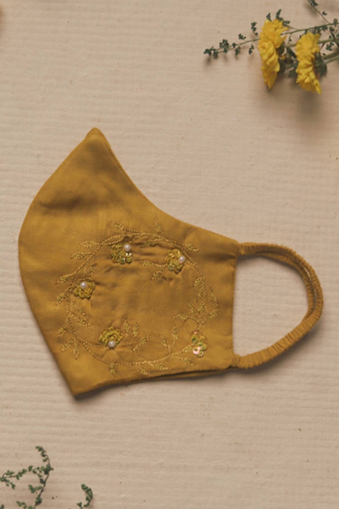 Sitaraa Floral Embroidered Face Mask Single Pc