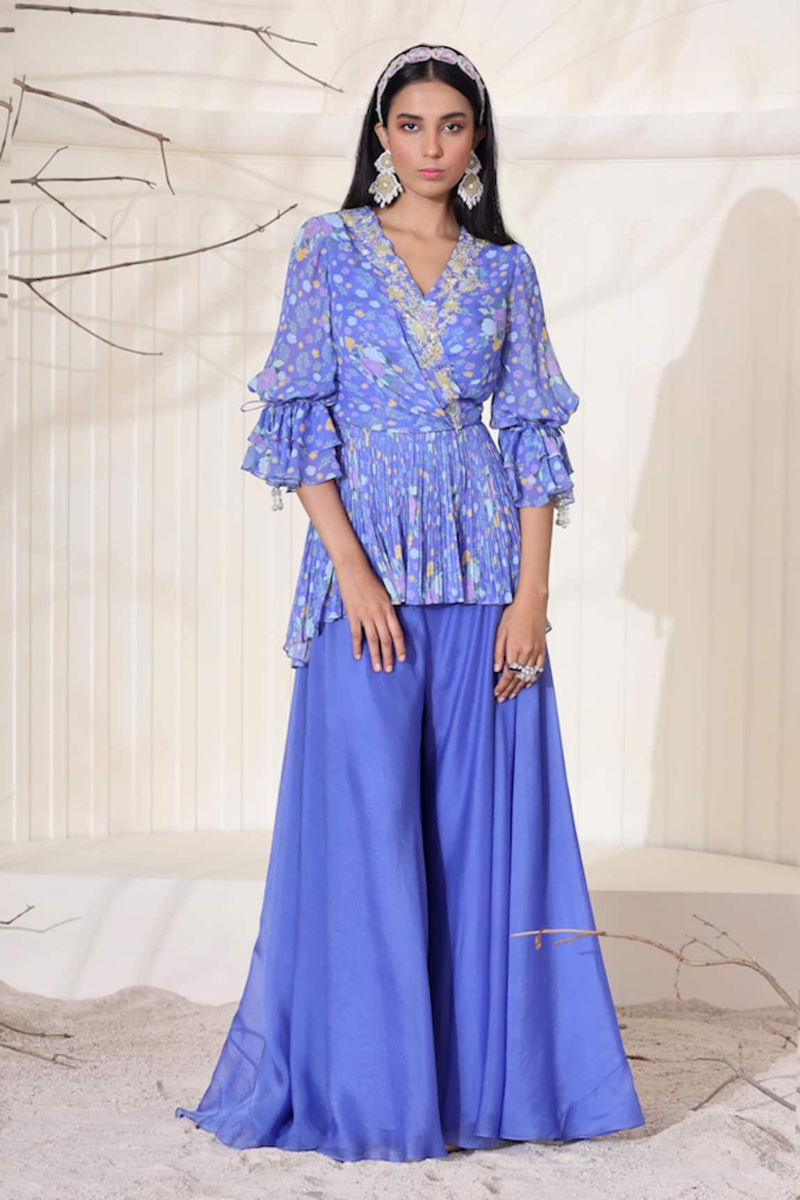 Seema Thukral Floral Print Kurta & Sharara Set 