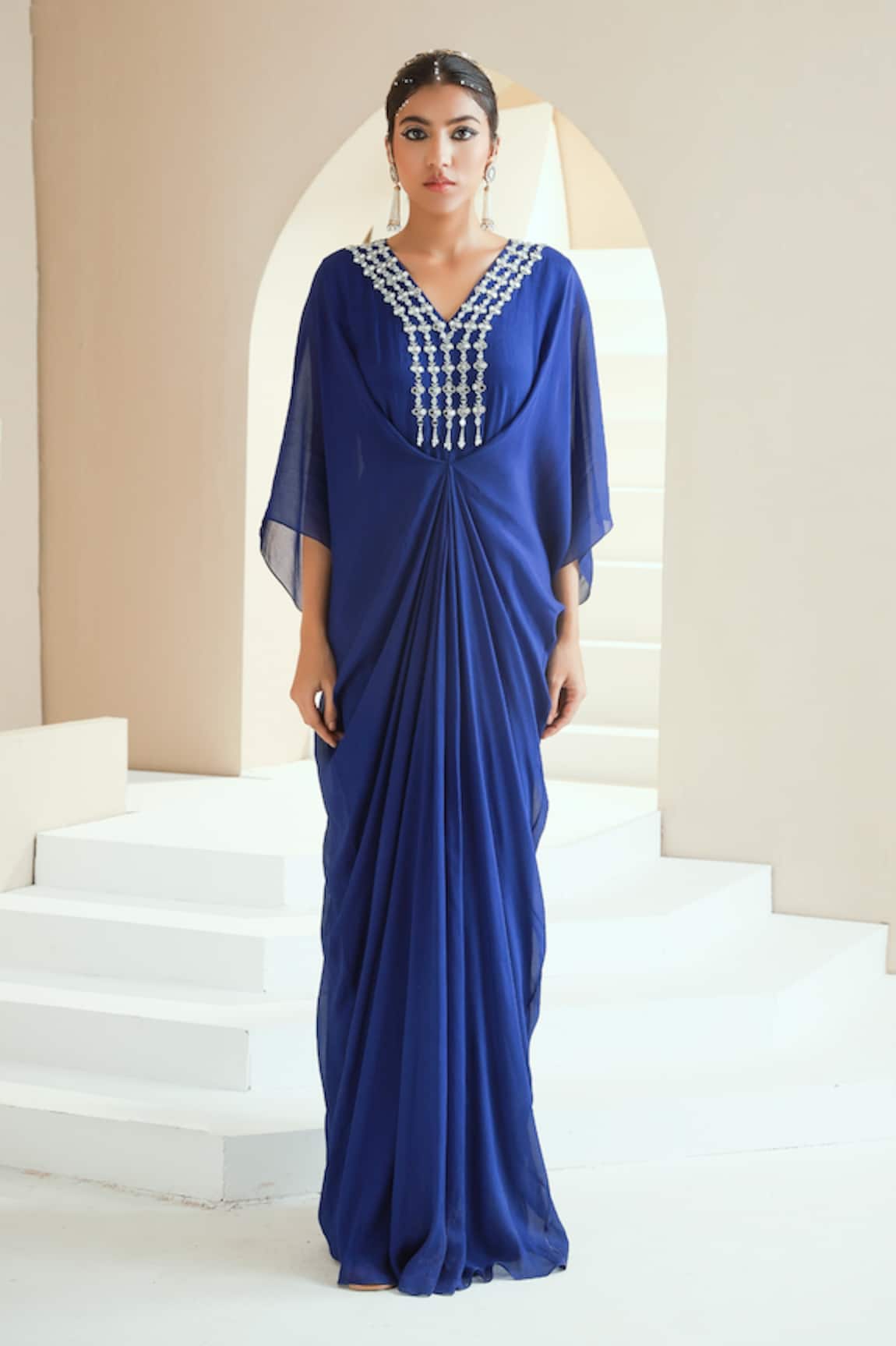Seema Thukral Embroidered Draped Kaftan 