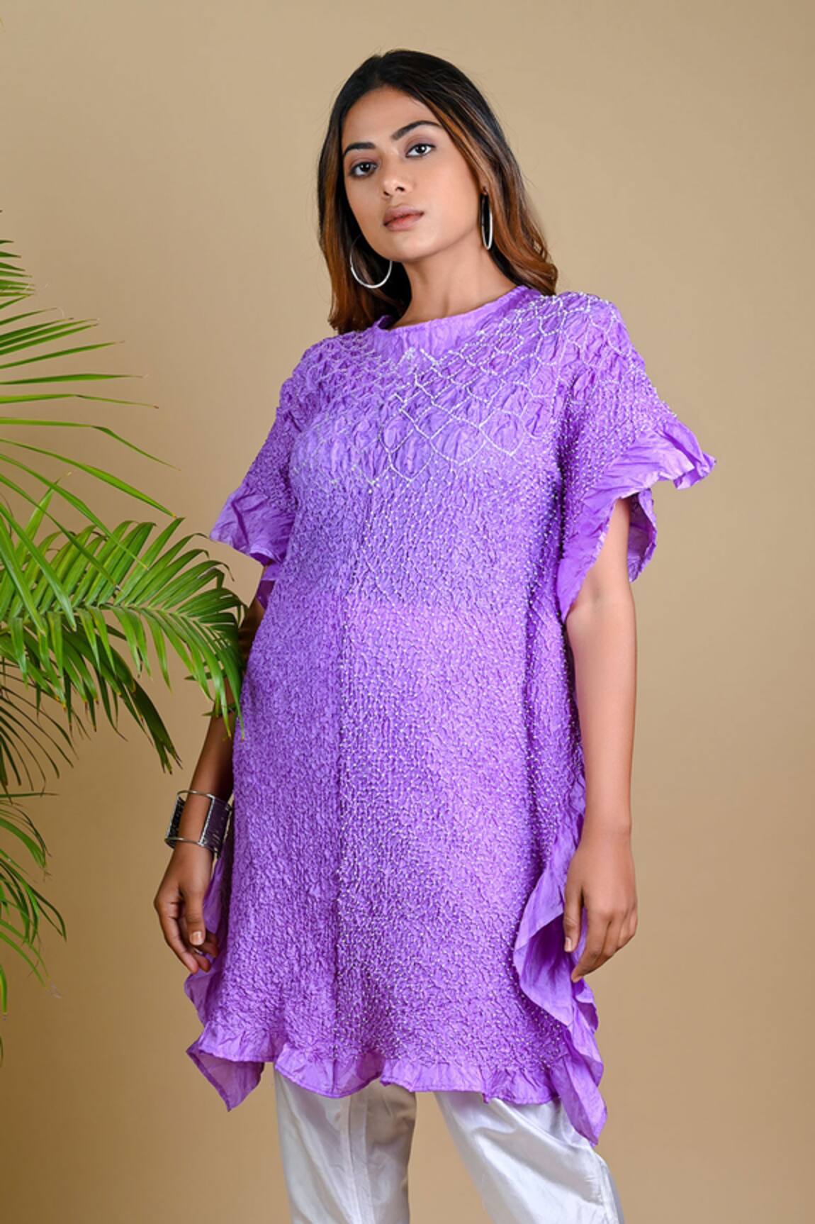 Dyelogue Short Sleeved Bandhani Kurta 