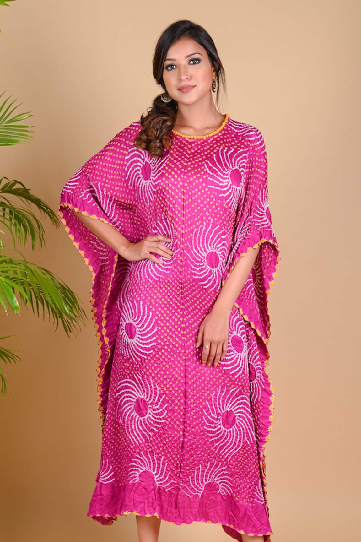 Dyelogue Gajji Silk Bandhani Dress 