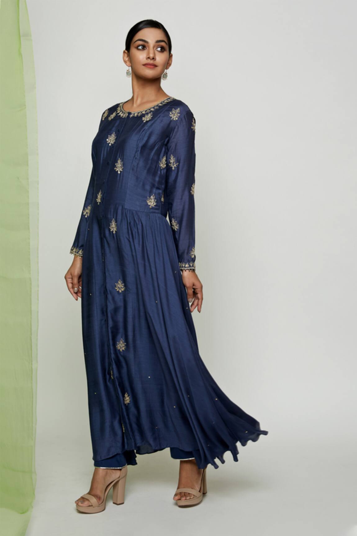 Swati Vijaivargie Embroidered Anarkali & Pant Set