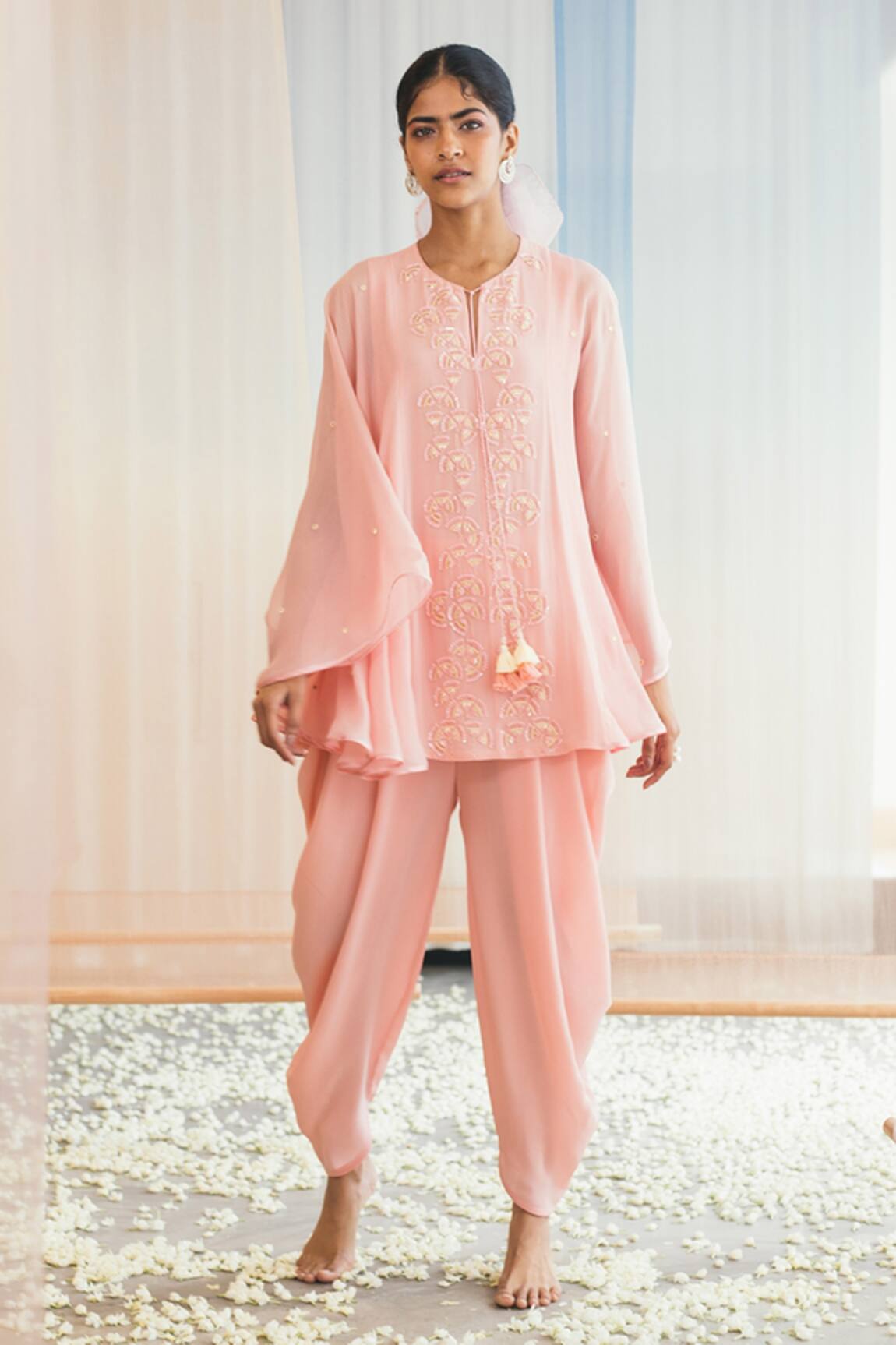 Madzin Silk Kurta & Dhoti Pant Set