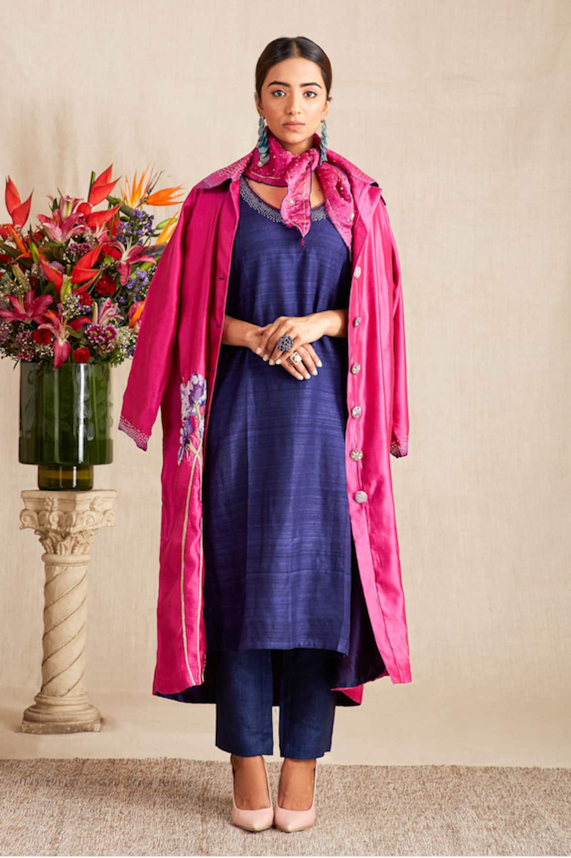 Bhusattva Organic Silk Kurta with Jacket