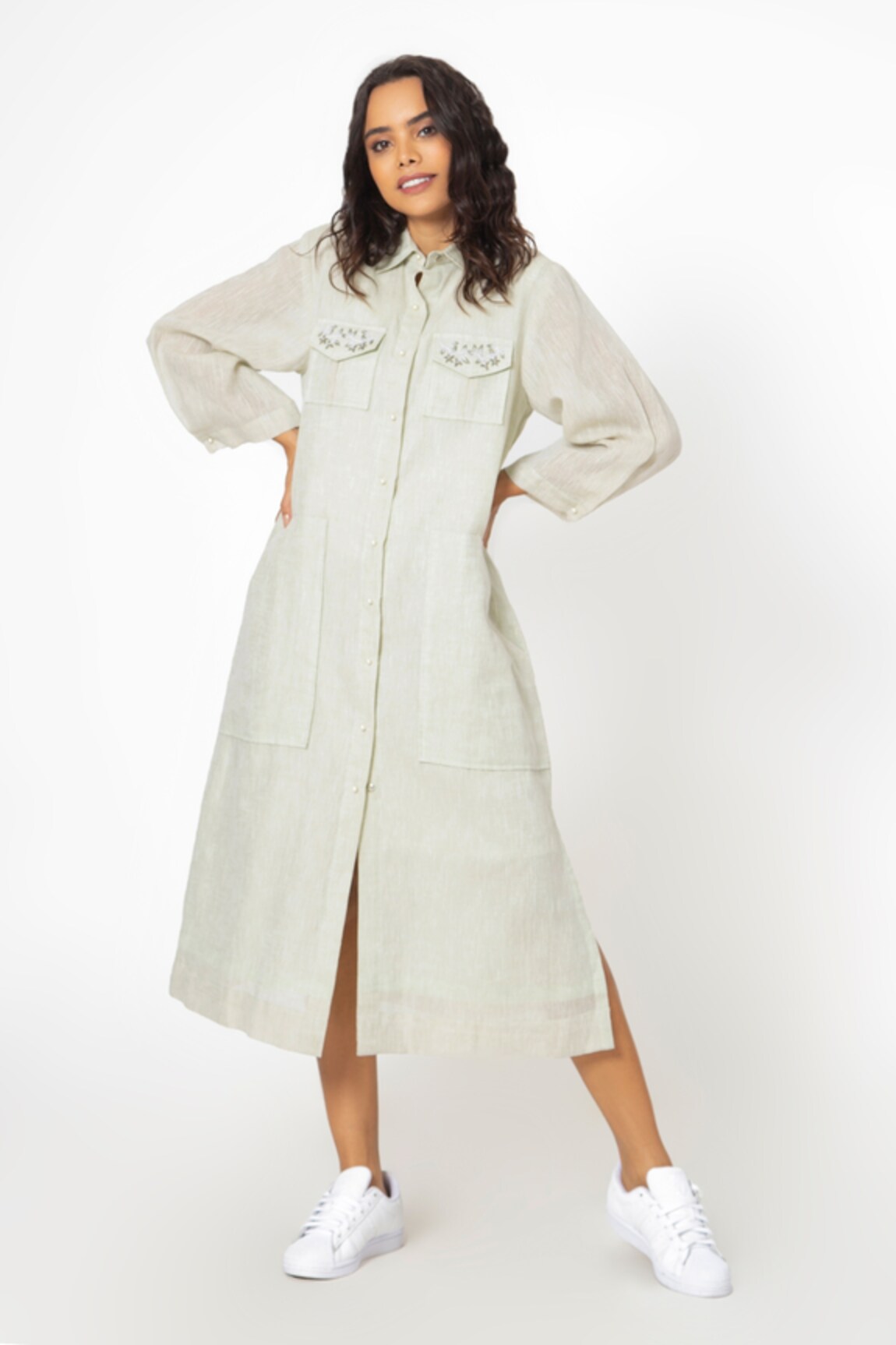 House of THL Jolie Linen Shirt Dress