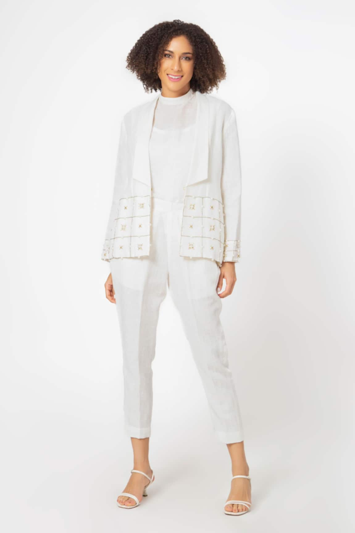 House of THL Celine Linen Jacket & Pant Set