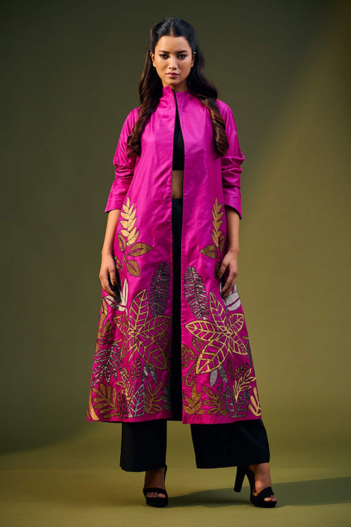 Taika By Poonam Bhagat Floral Embroidered Jacket 